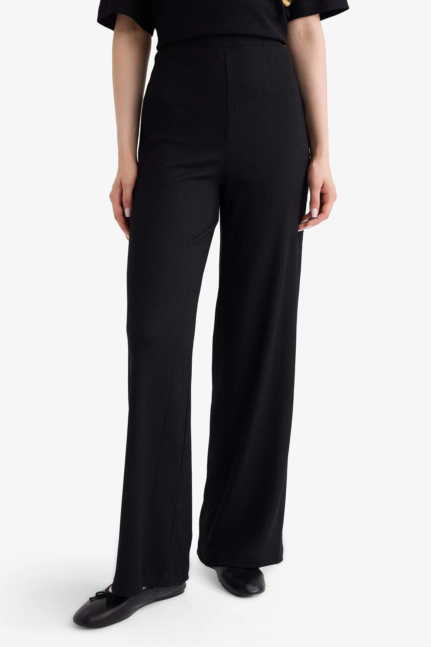 بنطلون منسوج قصة مستقيمة