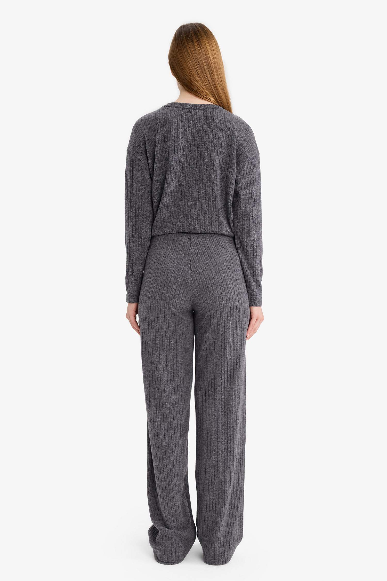 Straight Fit Düz Paça Selanik Kumaş Pantolon