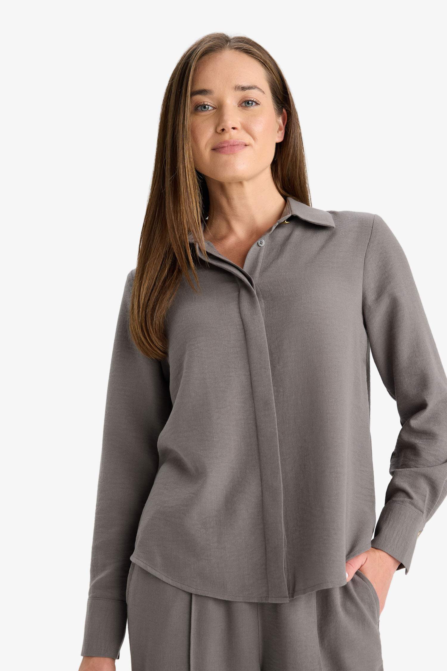 Chemise manches longues en tissu aerobin Coupe régulière