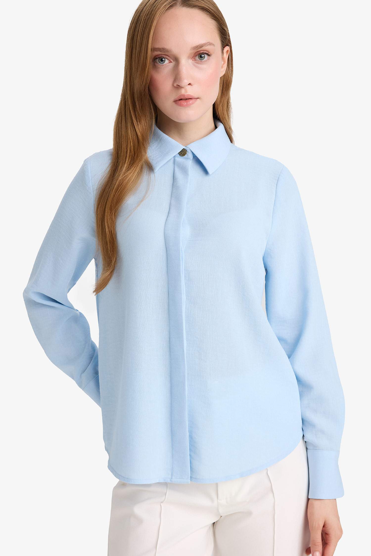 Regular Fit Shirt Collar aerobics Long Sleeve Shirt