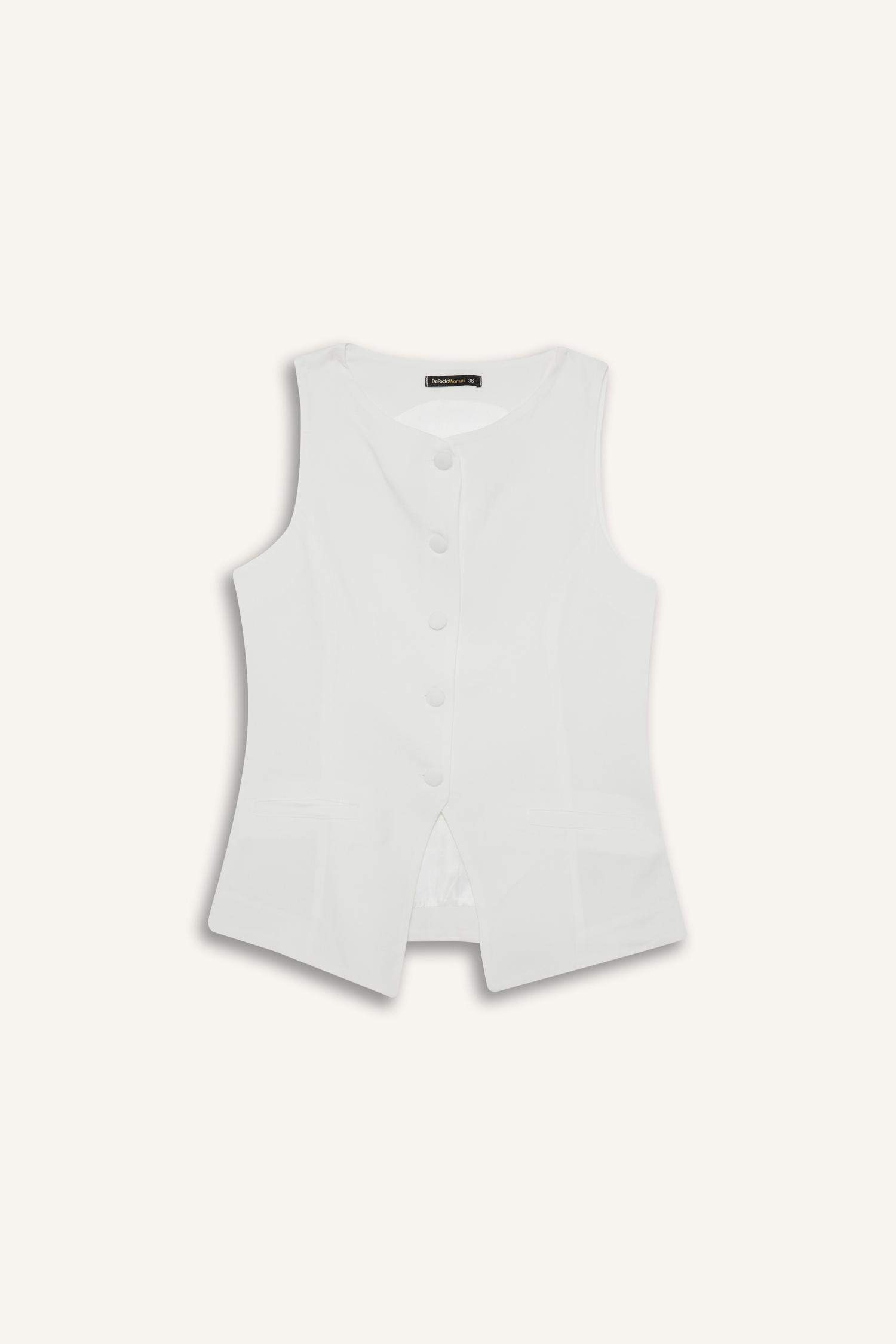 Slim Fit Crew Neck Vest