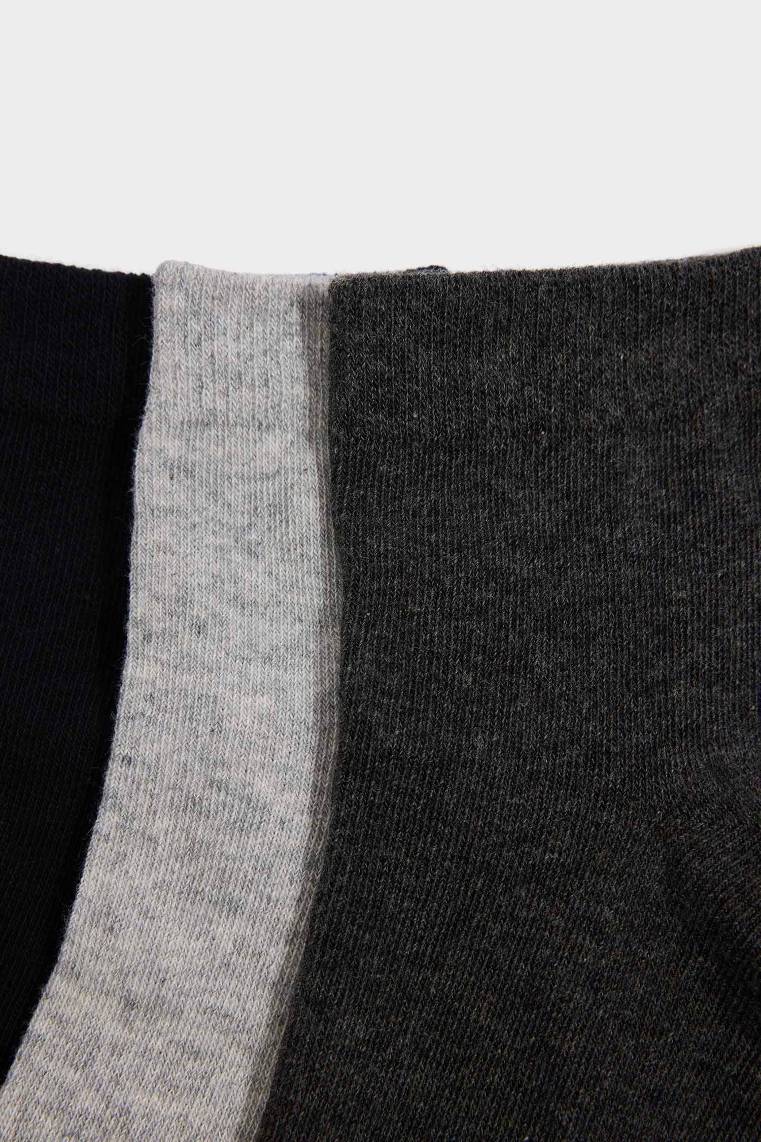 Erkek 3'lü Pamuklu Soket Çorap