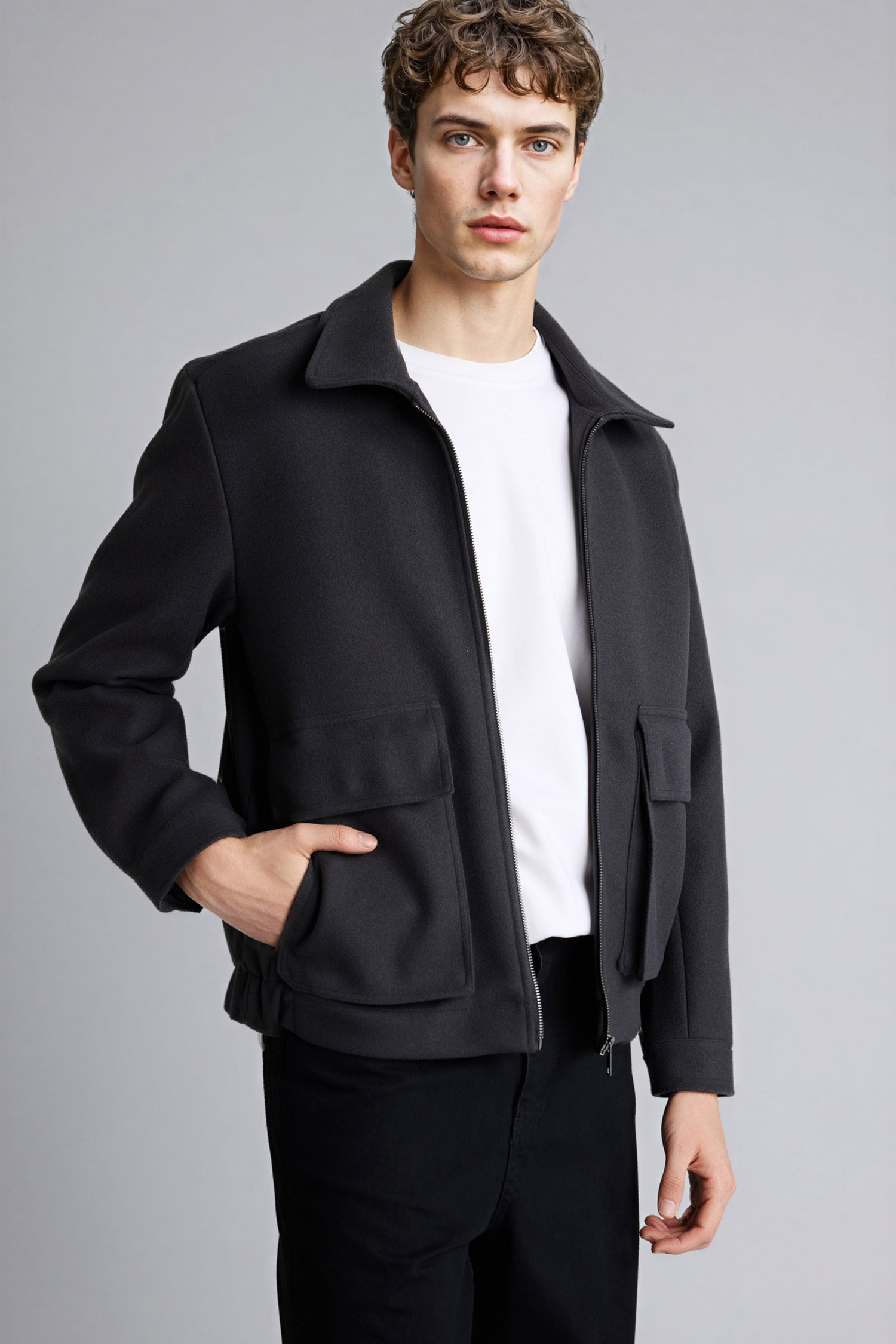DeFacto REGULAR FIT Fermuarlı Cepli Mont görsel 3