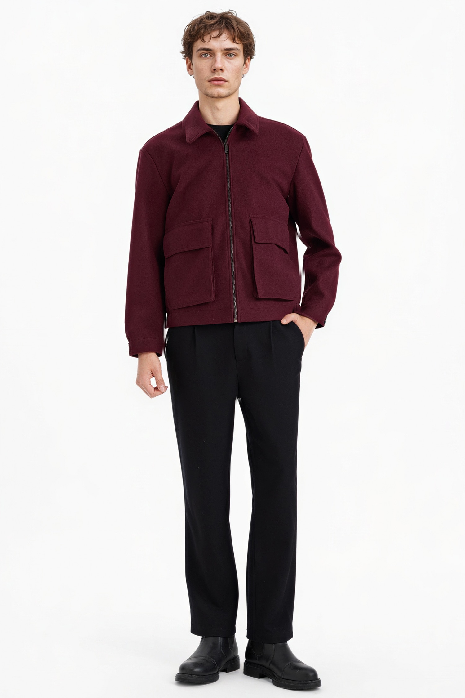 DeFacto REGULAR FIT Fermuarlı Cepli Mont görsel 2