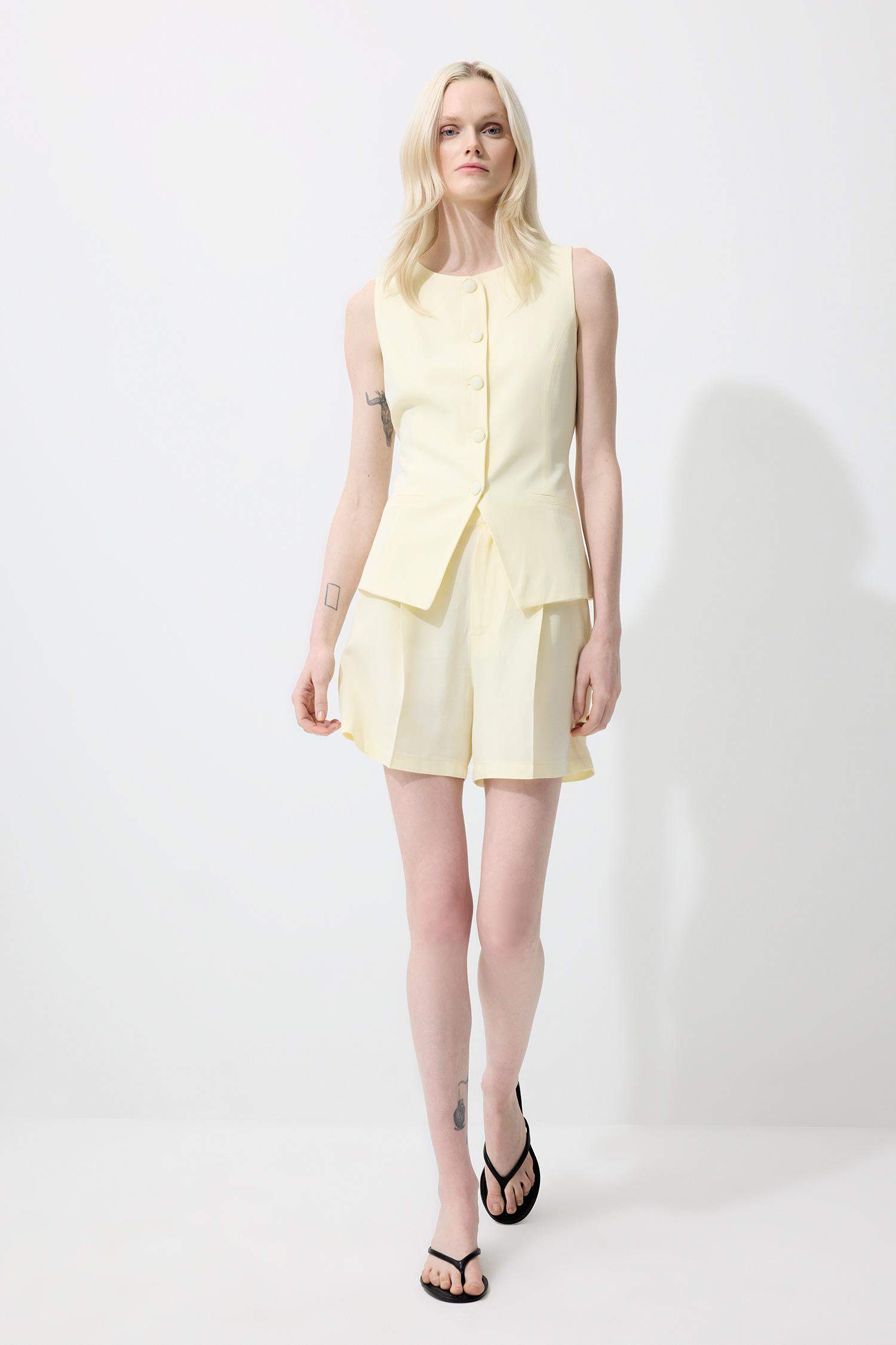 Высокая Талия Льняные Шорты