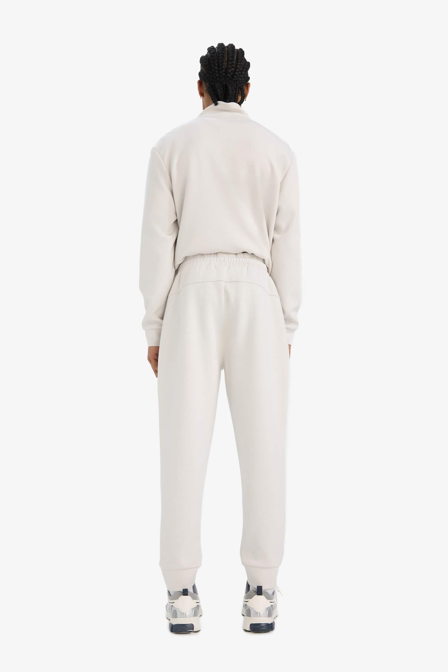 DeFactoFit Standart Fit Fermuar Cepli Düz Paça Yumuşak Tuşe Skuba Dalgıç Kumaş Sporcu Jogger Eşofman Altı