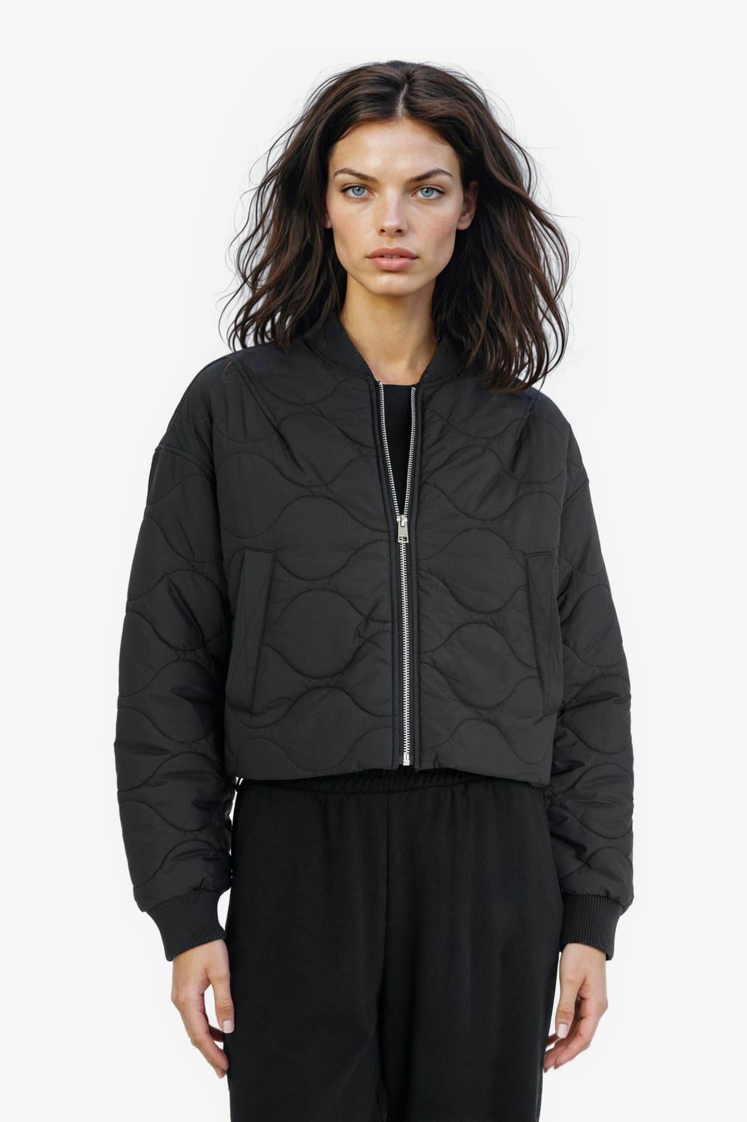 Regular Fit College Collar Waterproof Bomber Jacket