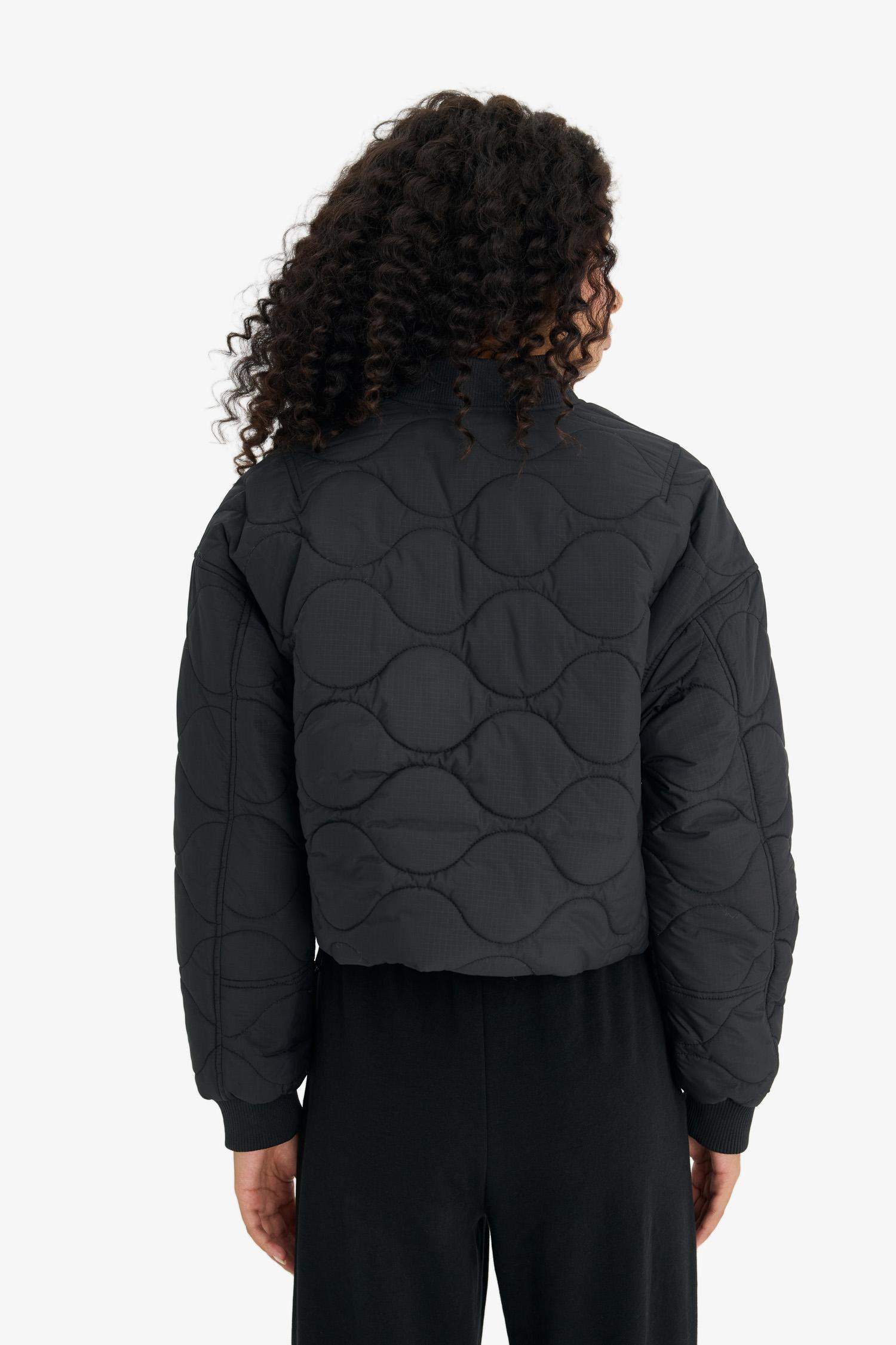 Regular Fit College Collar Waterproof Bomber Jacket