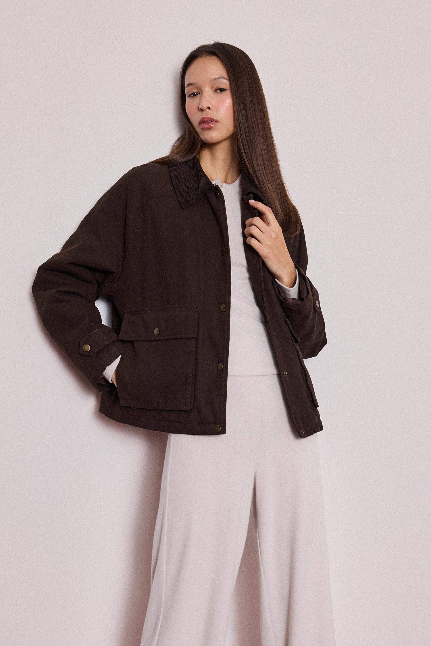 Regular Fit Polo Yaka Pamuklu Mont