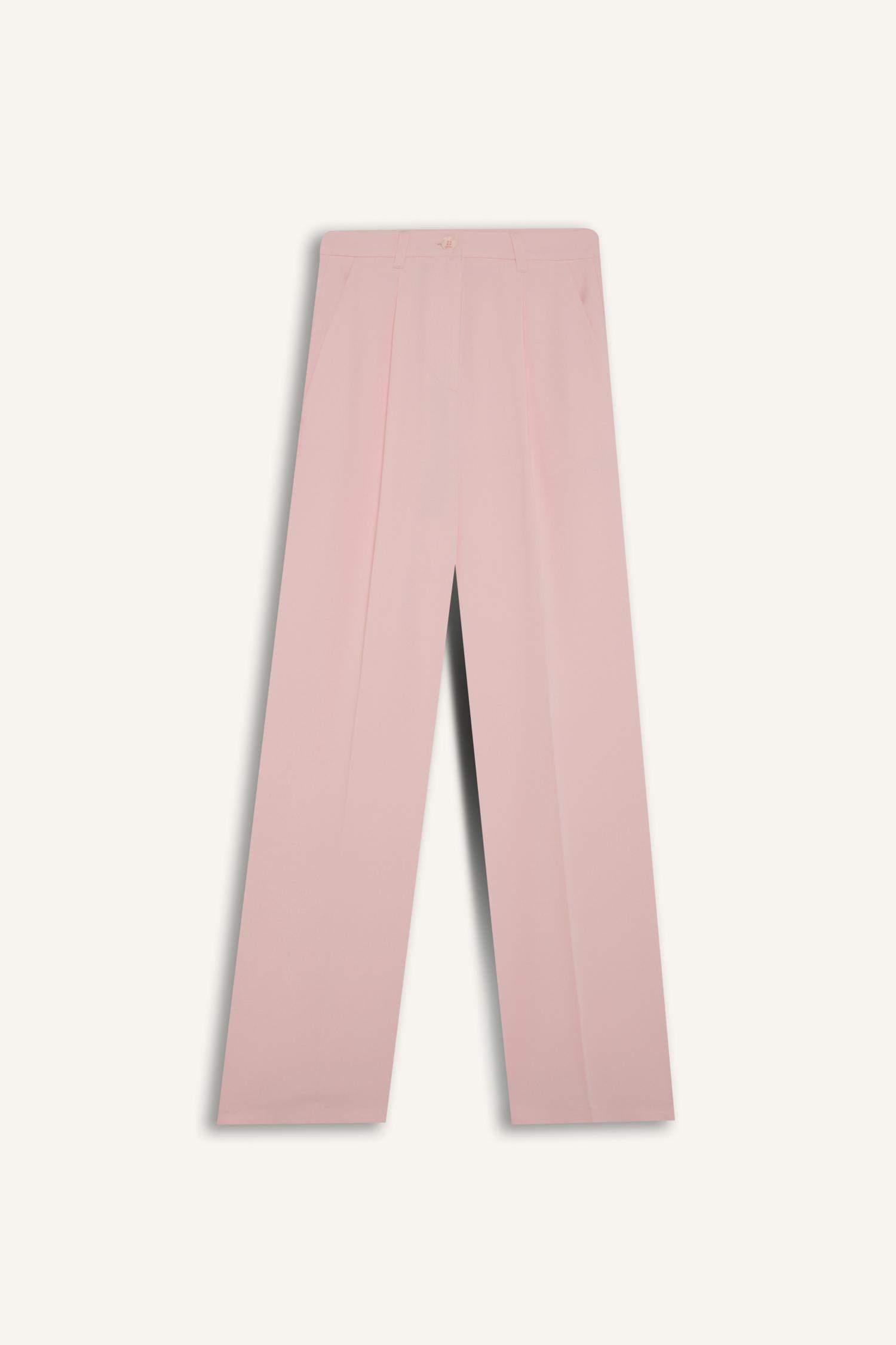 Pantalon palazzo large en crêpe taille haute avec poches Afra x Defacto