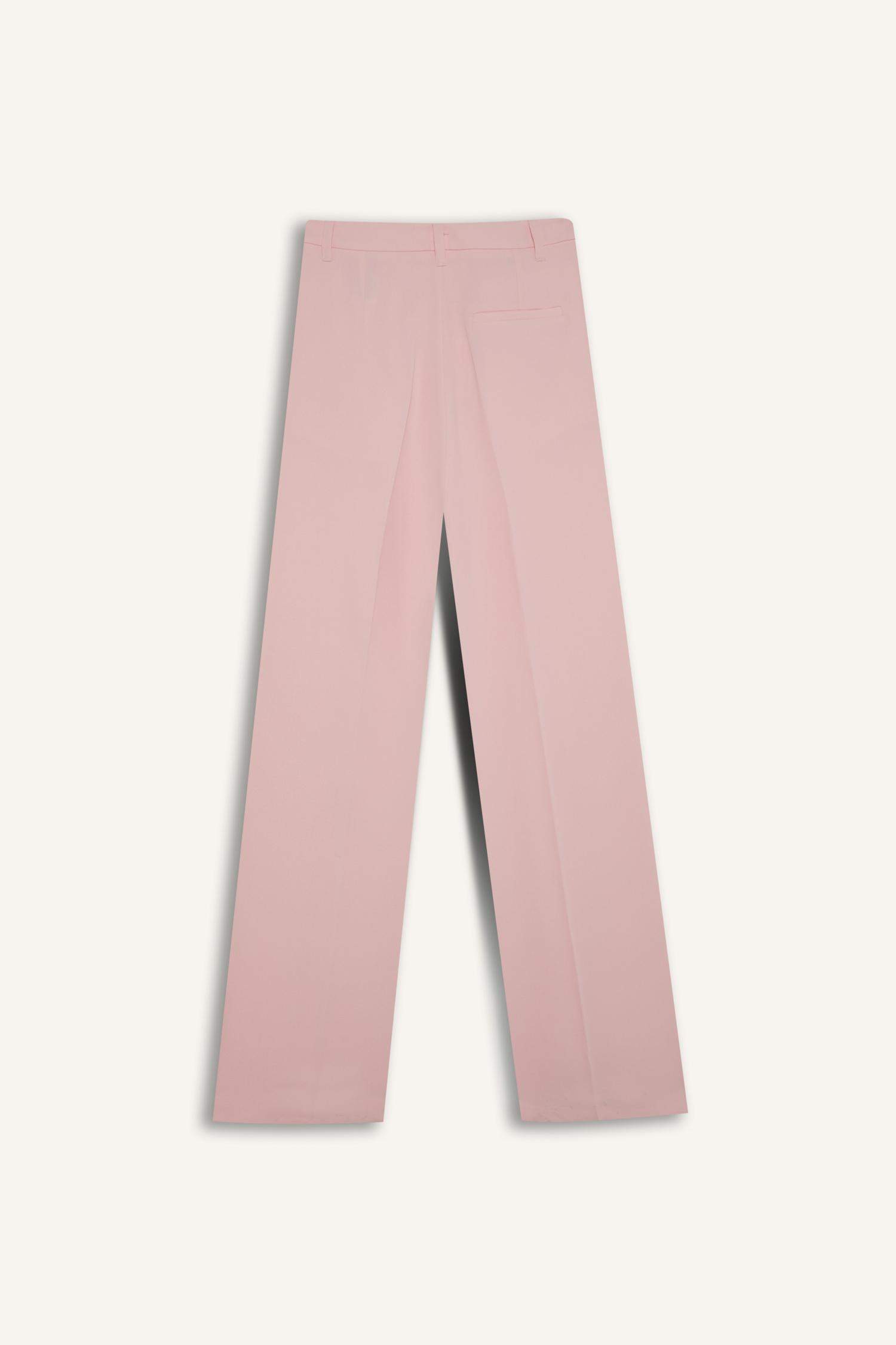 Pantalon palazzo large en crêpe taille haute avec poches Afra x Defacto