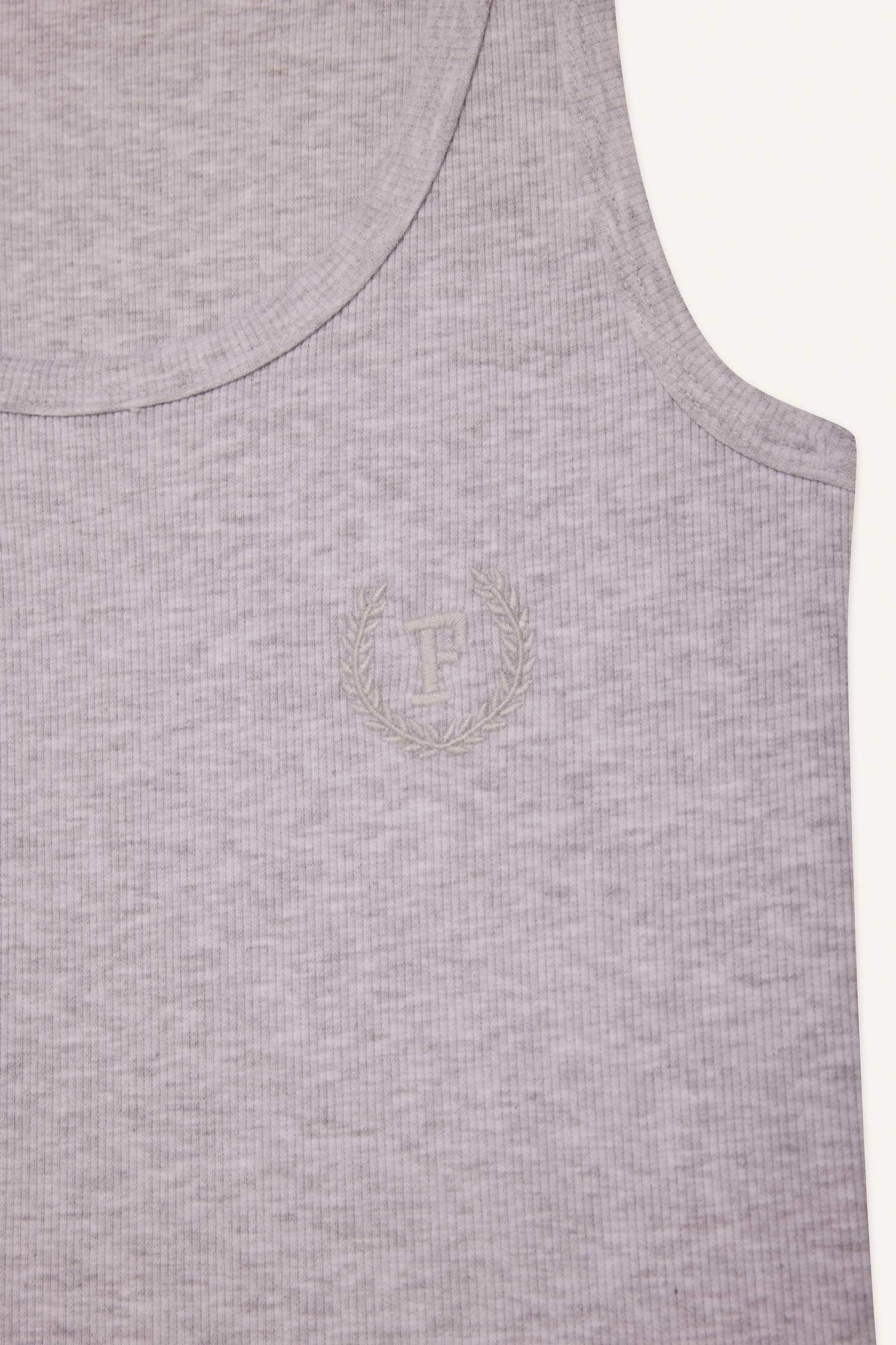 Regular Fit Yuvarlak Yaka Kolsuz Ribana Pijama Üstü-Fall in Love