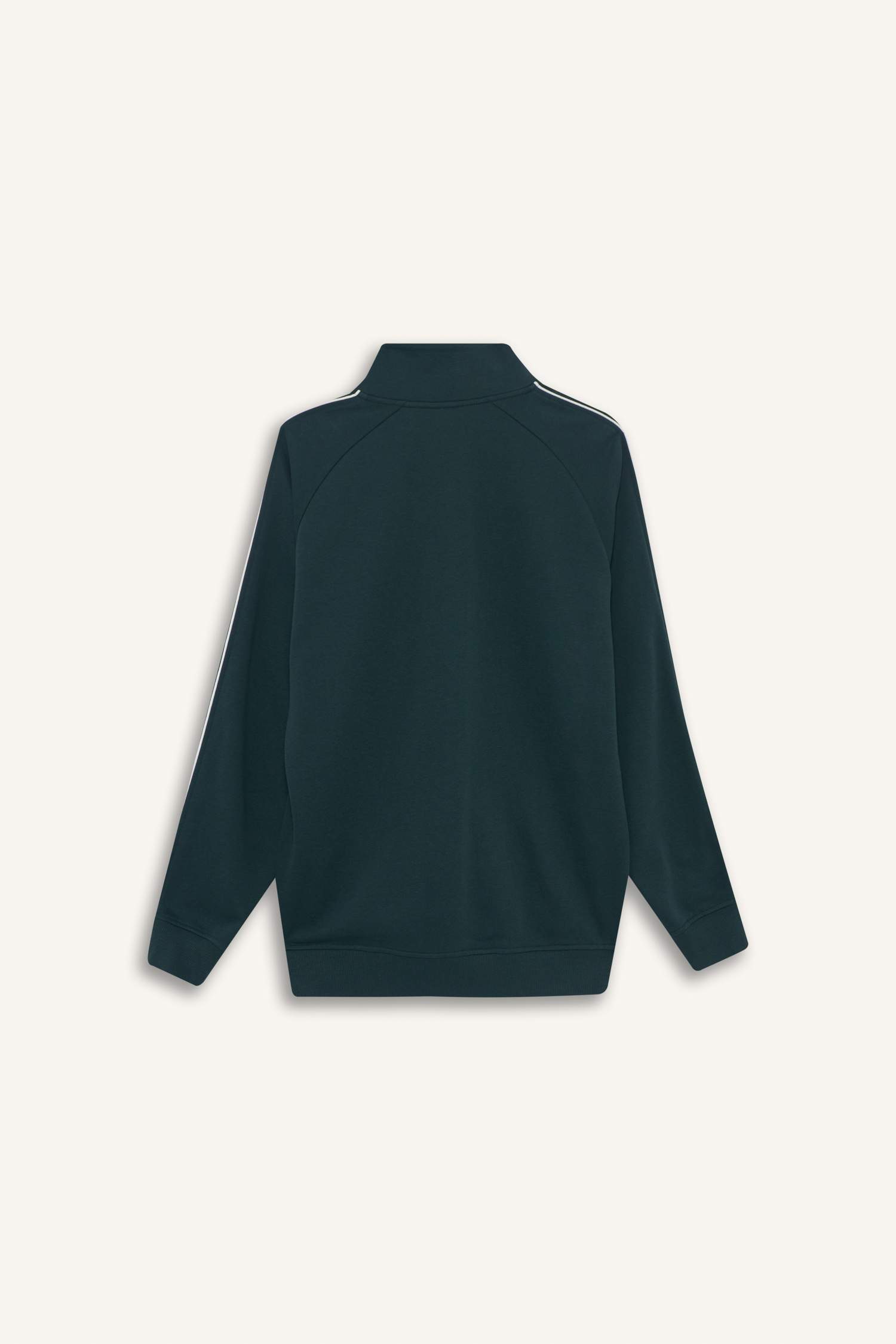 Sweatshirt Boxy imprimé à col montant demi-zip