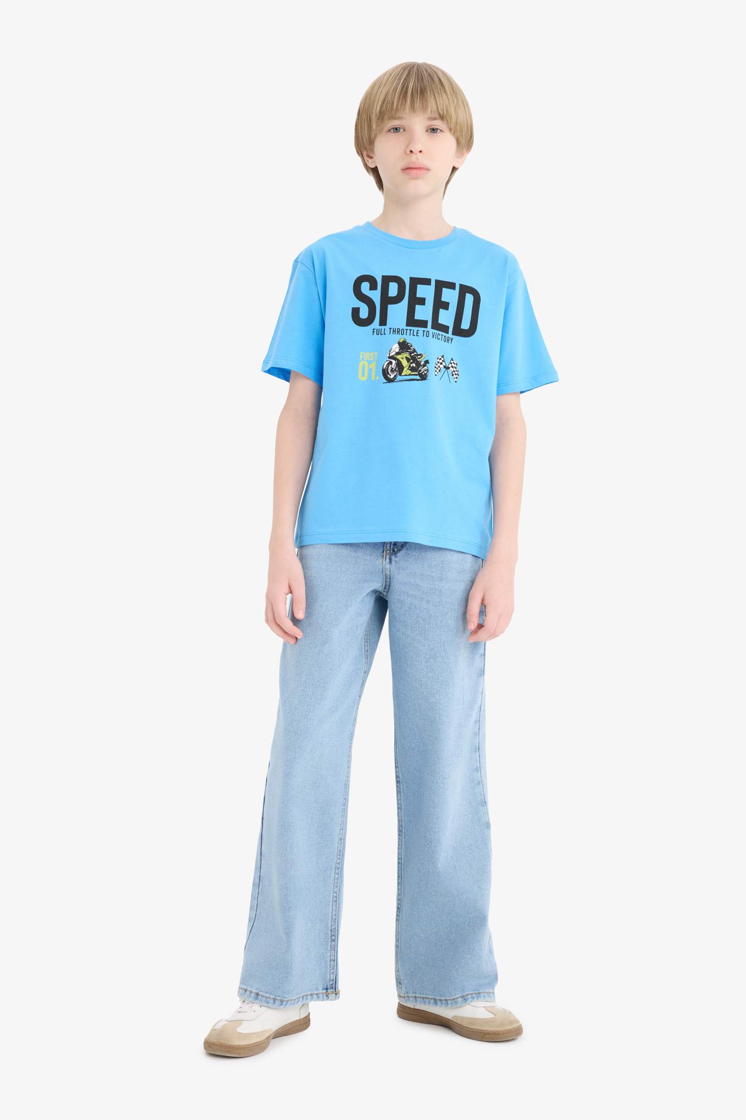 Boy Crew Neck Printed Short Sleeve T-Shirt