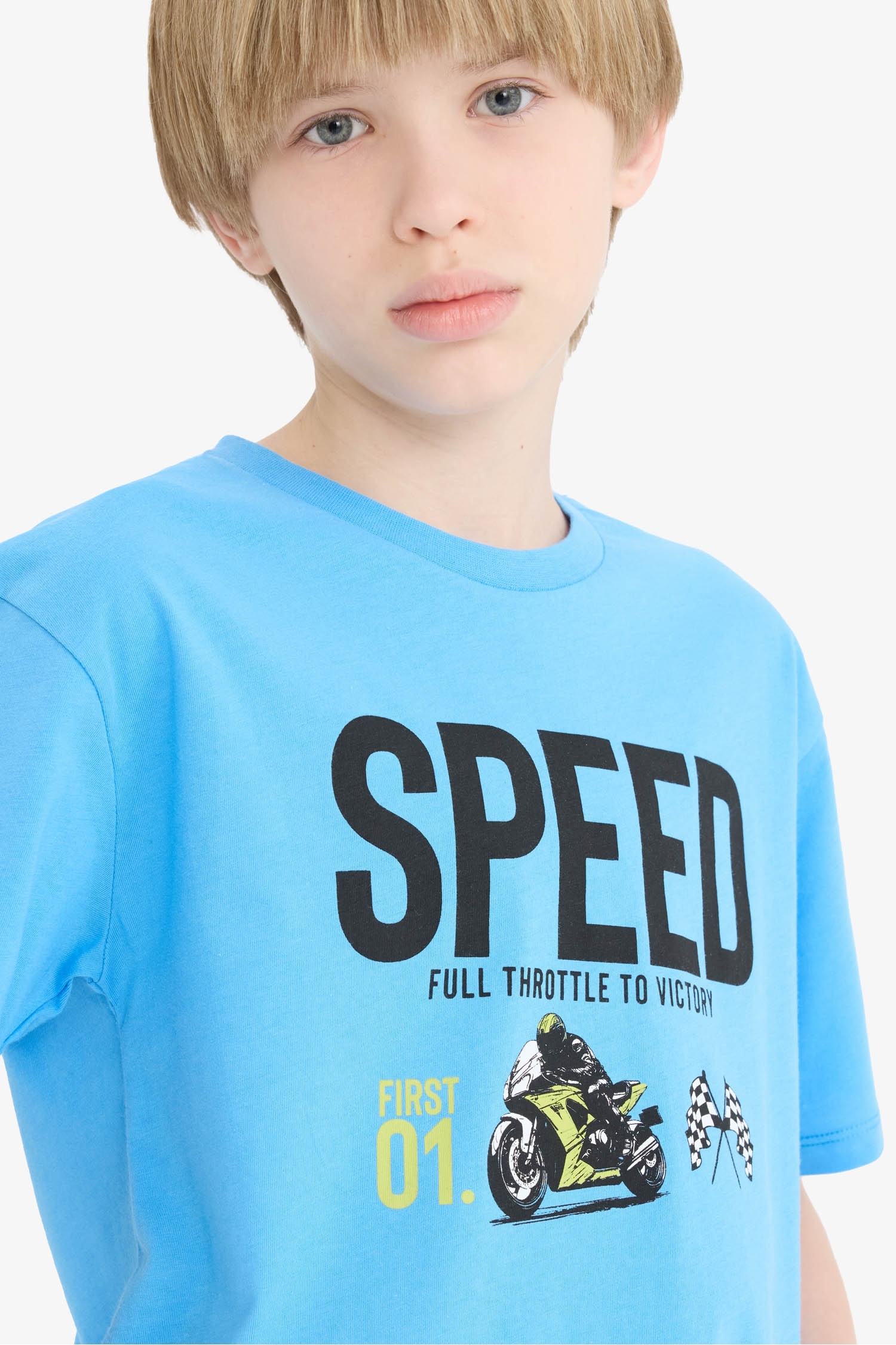 Boy Crew Neck Printed Short Sleeve T-Shirt