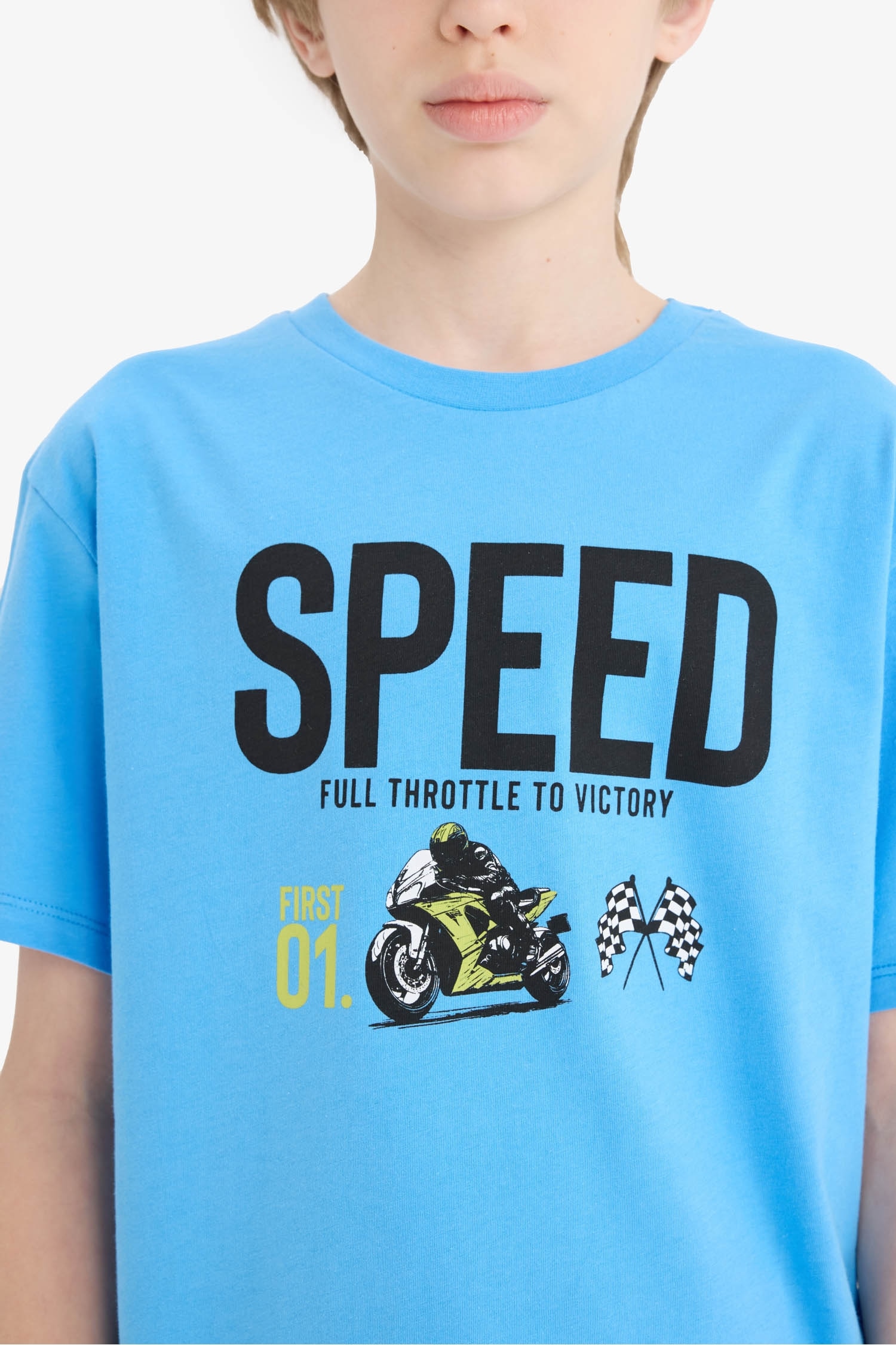 Boy Crew Neck Printed Short Sleeve T-Shirt