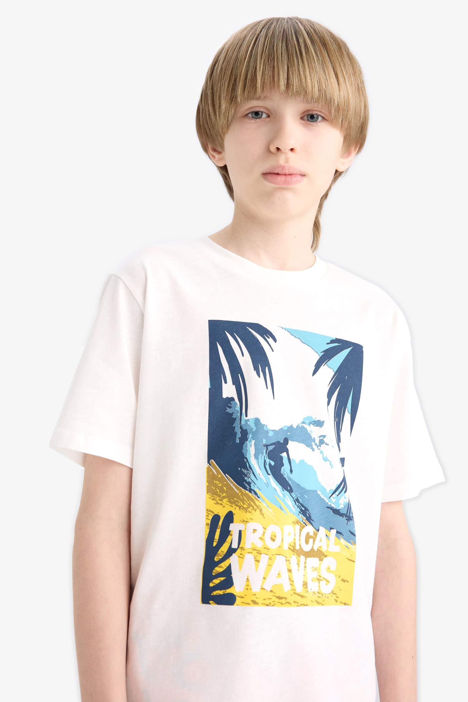 Boy Crew Neck Printed Short Sleeve T-Shirt
