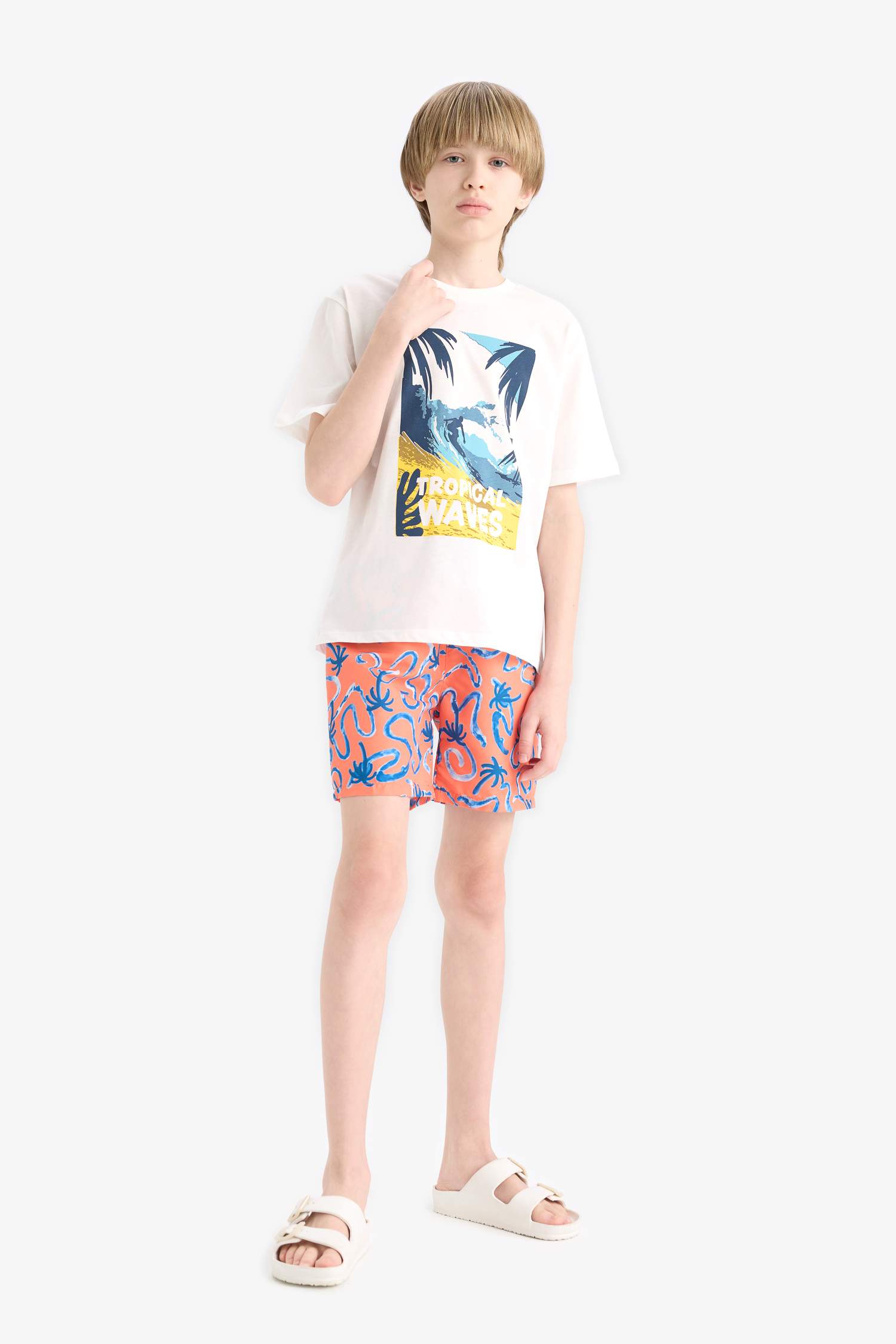 Boy Crew Neck Printed Short Sleeve T-Shirt
