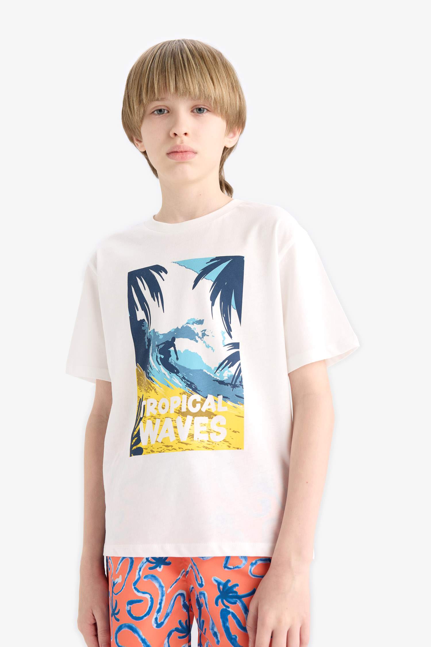 Boy Crew Neck Printed Short Sleeve T-Shirt