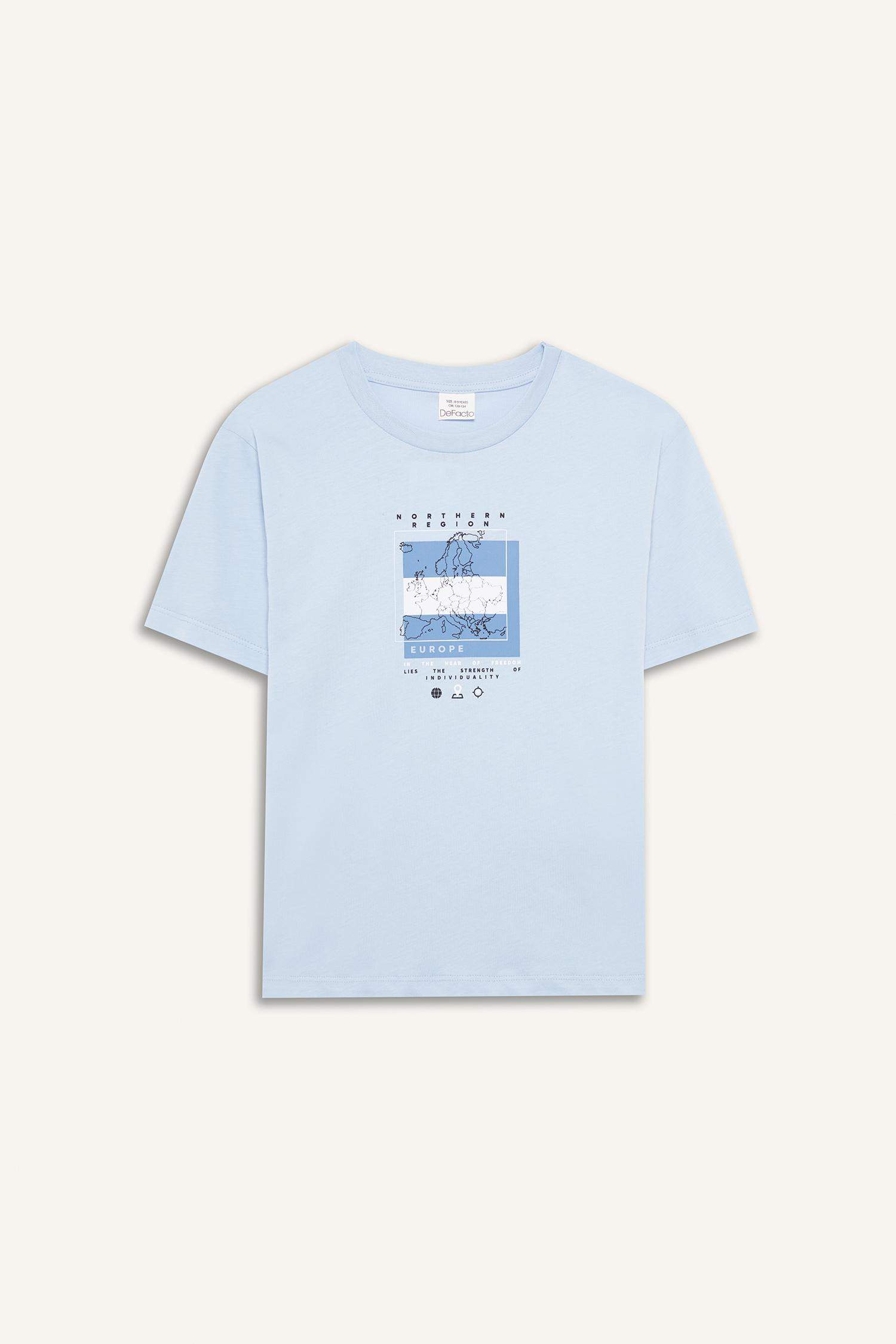 Boy Crew Neck Printed Short Sleeve T-Shirt