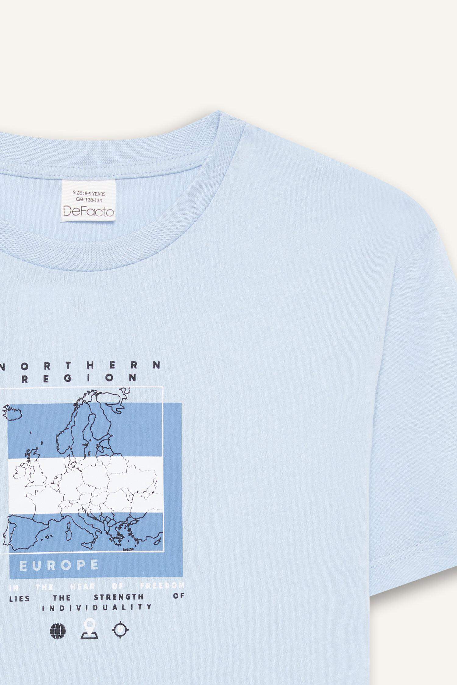 Boy Crew Neck Printed Short Sleeve T-Shirt