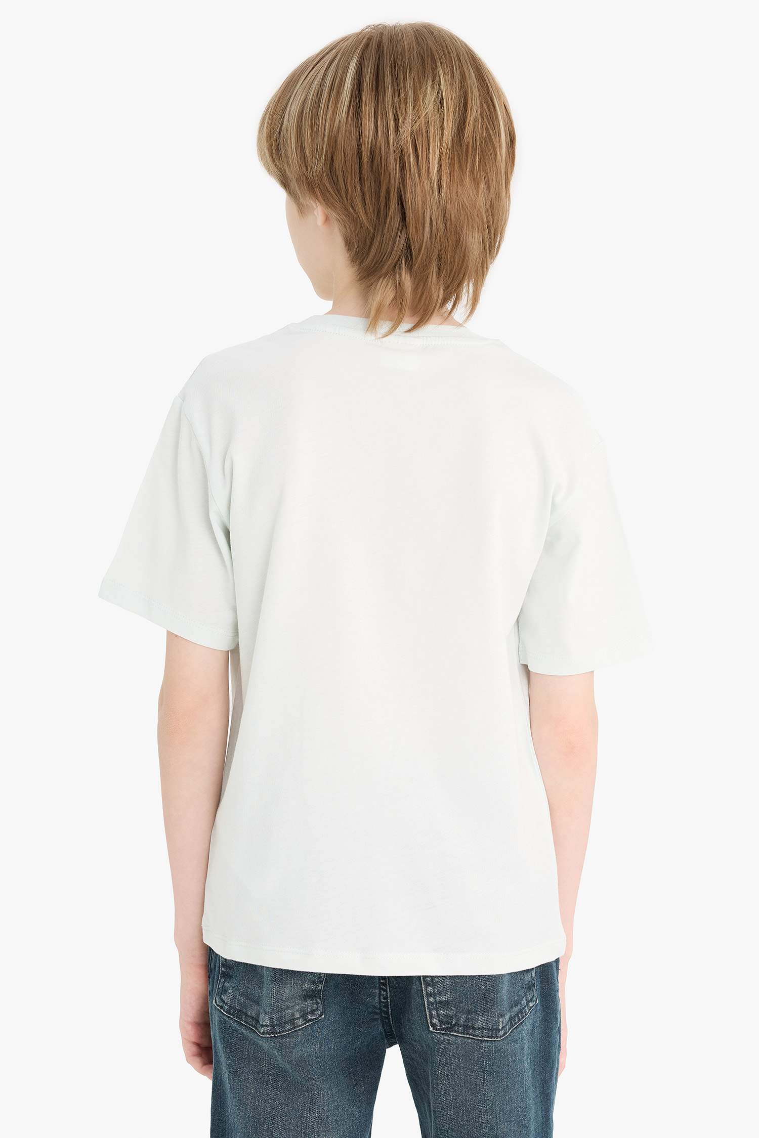 تيشيرت ولادي نص ردن قصة عادية بياخة مستديرة