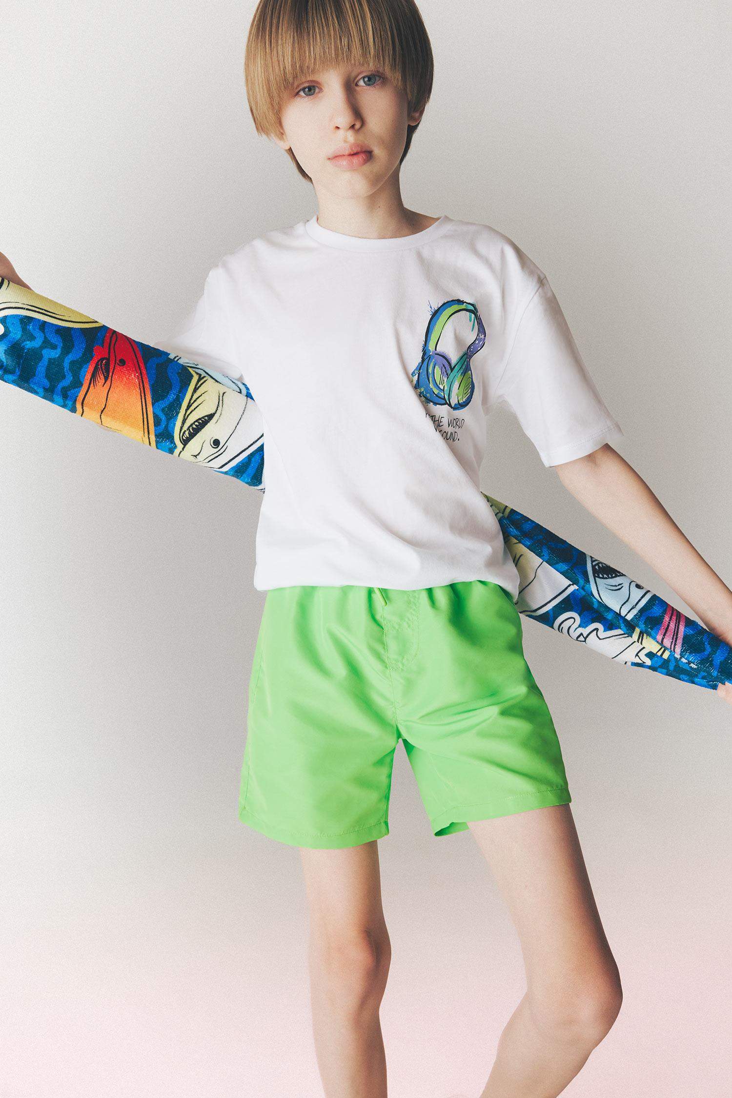 Boy Crew Neck Printed Short Sleeve T-Shirt