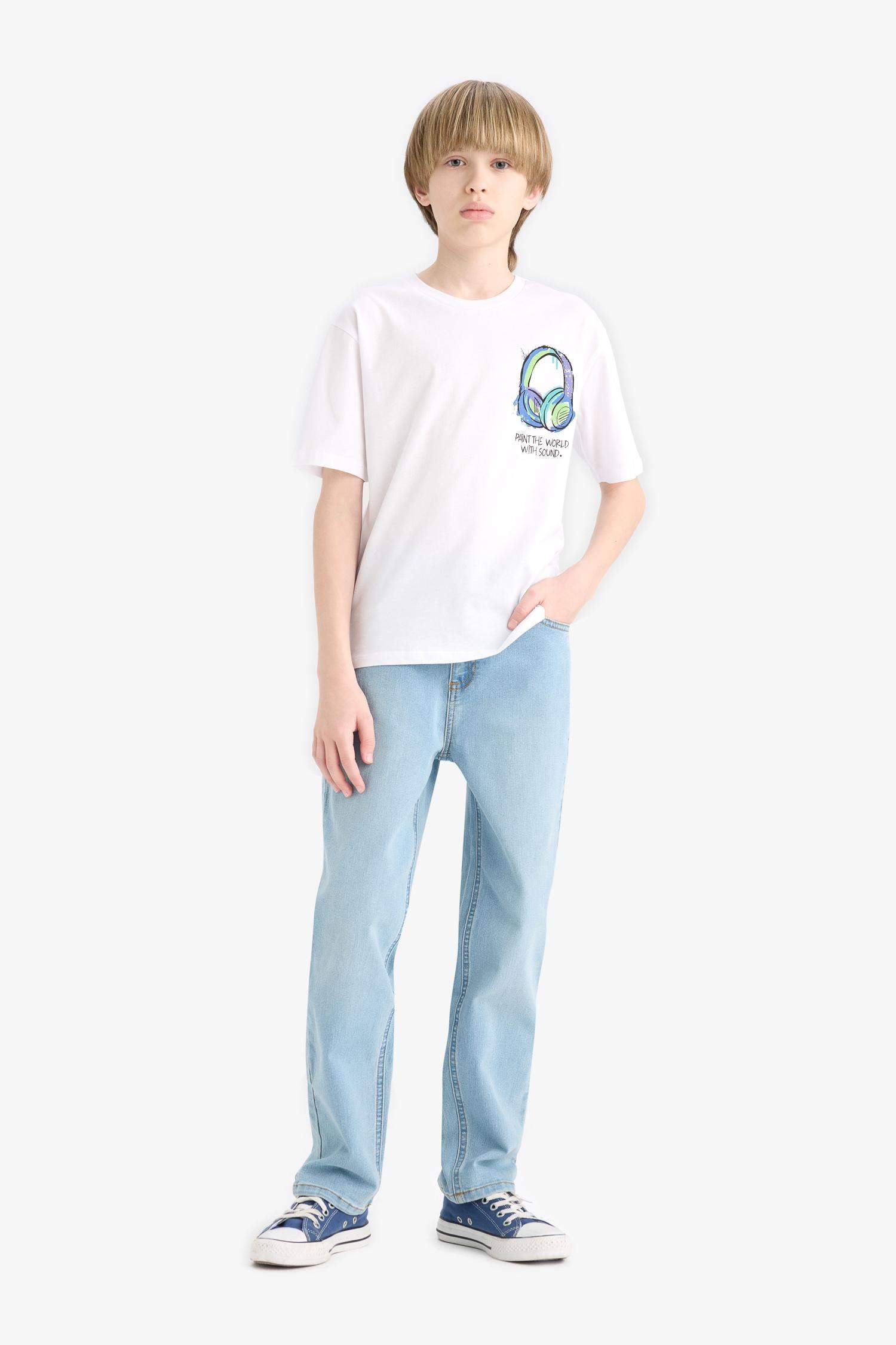 Boy Crew Neck Printed Short Sleeve T-Shirt