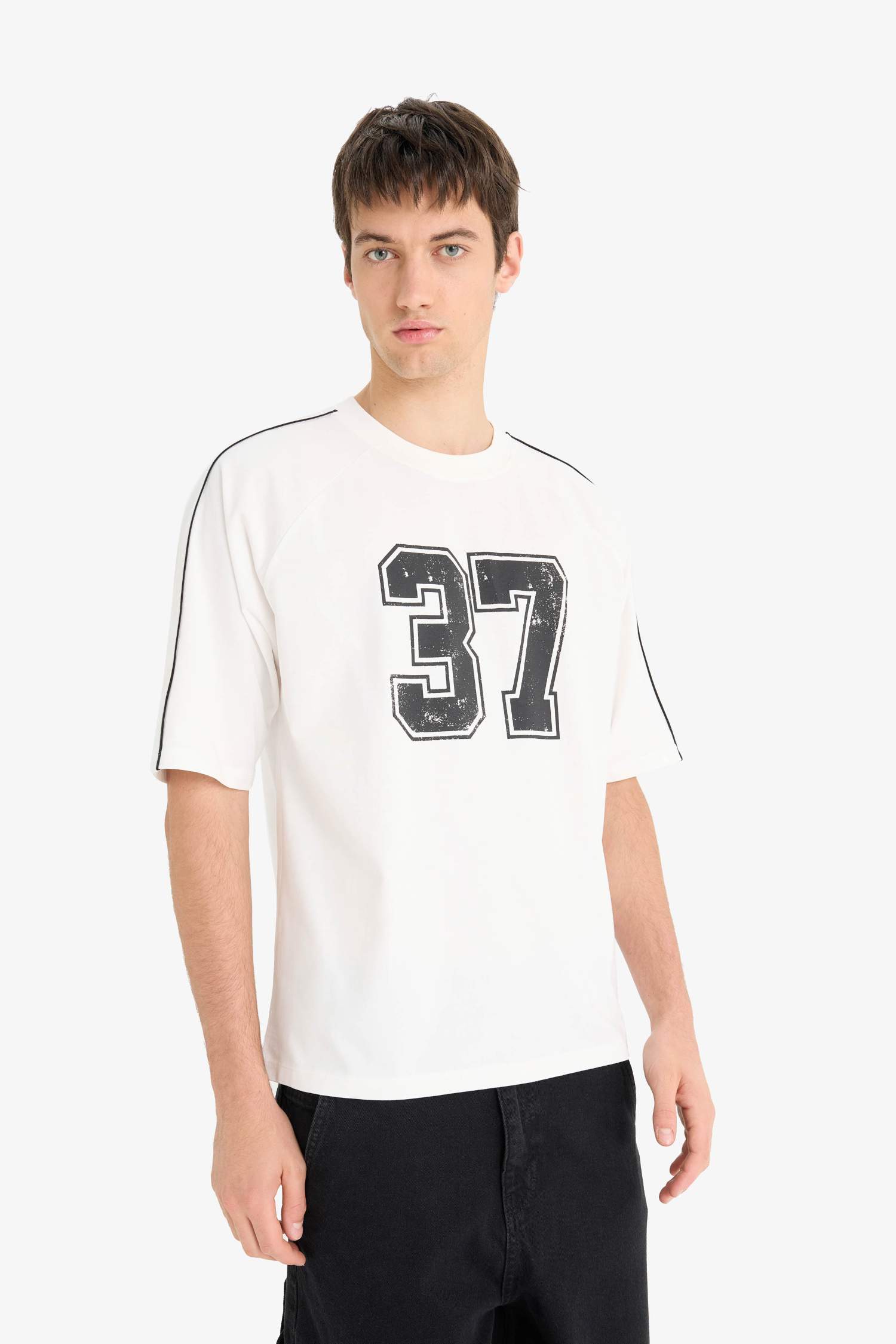 дөңгелек жаға үлкен Қысқа жеңді футболка