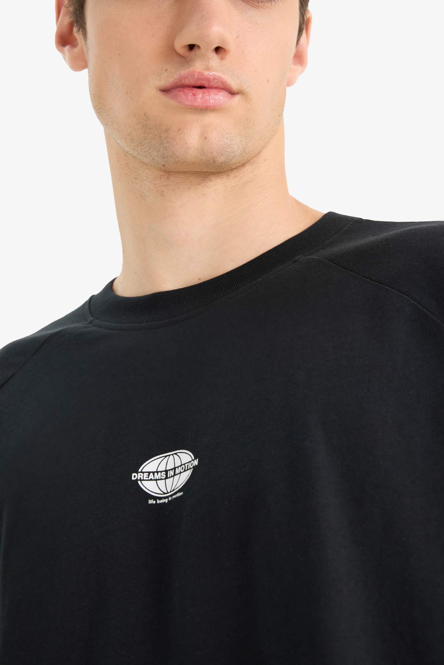 Cotton Loose Fit Crew Neck Printed T-Shirt