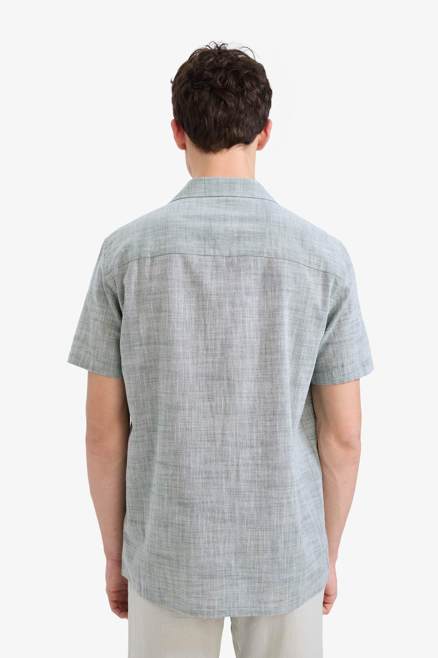 %100 Pamuk Regular Fit Polo Yaka Kısa Kollu Gömlek