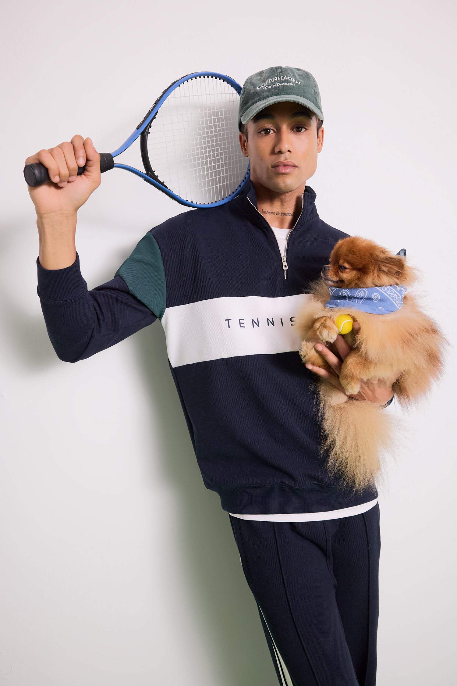 DeFactoFit Boxy Fit Stand Collar Half Zippered Sweatshirt