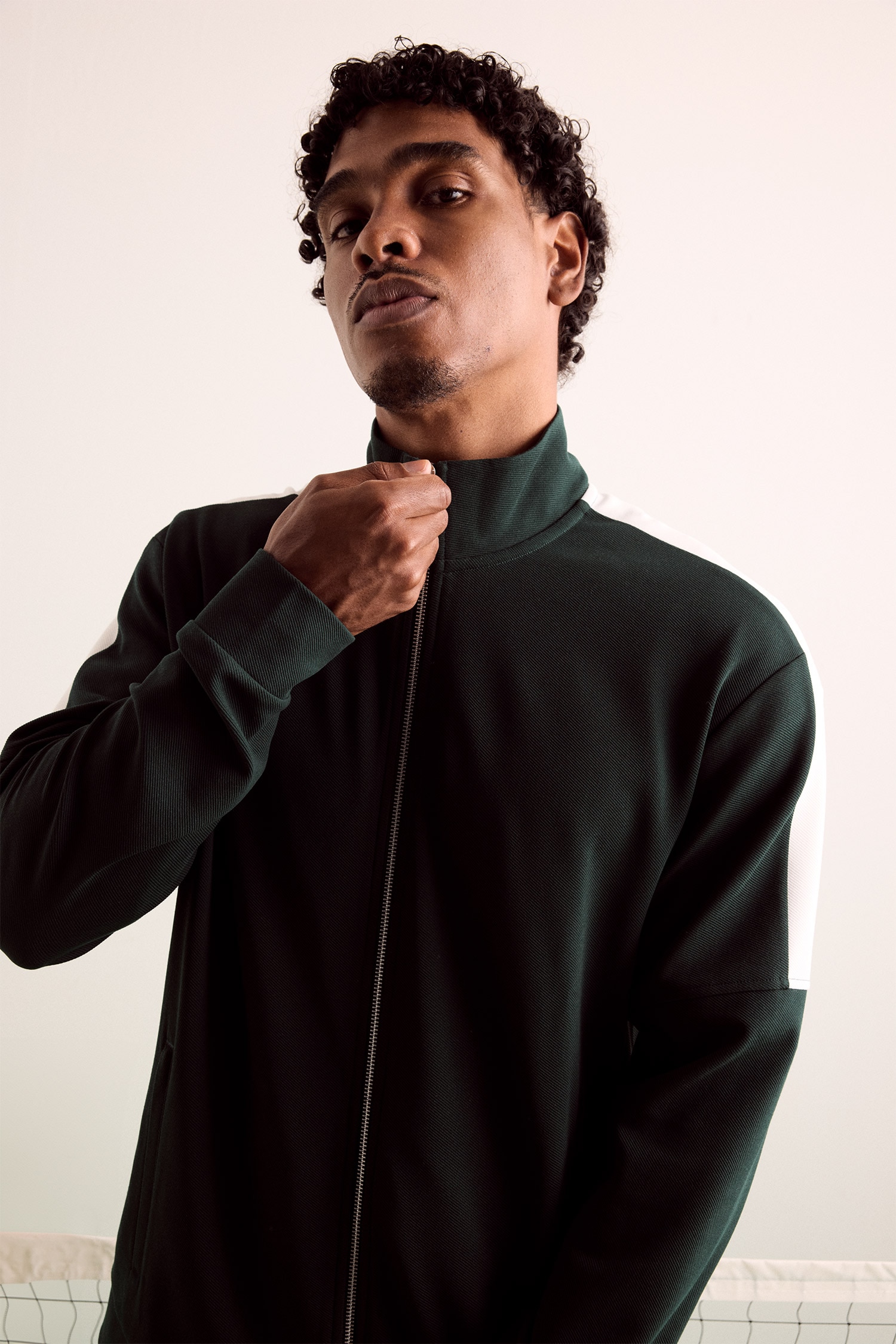 Green Man Standard Fit Mock Neck Cardigan 3498451 | DeFacto
