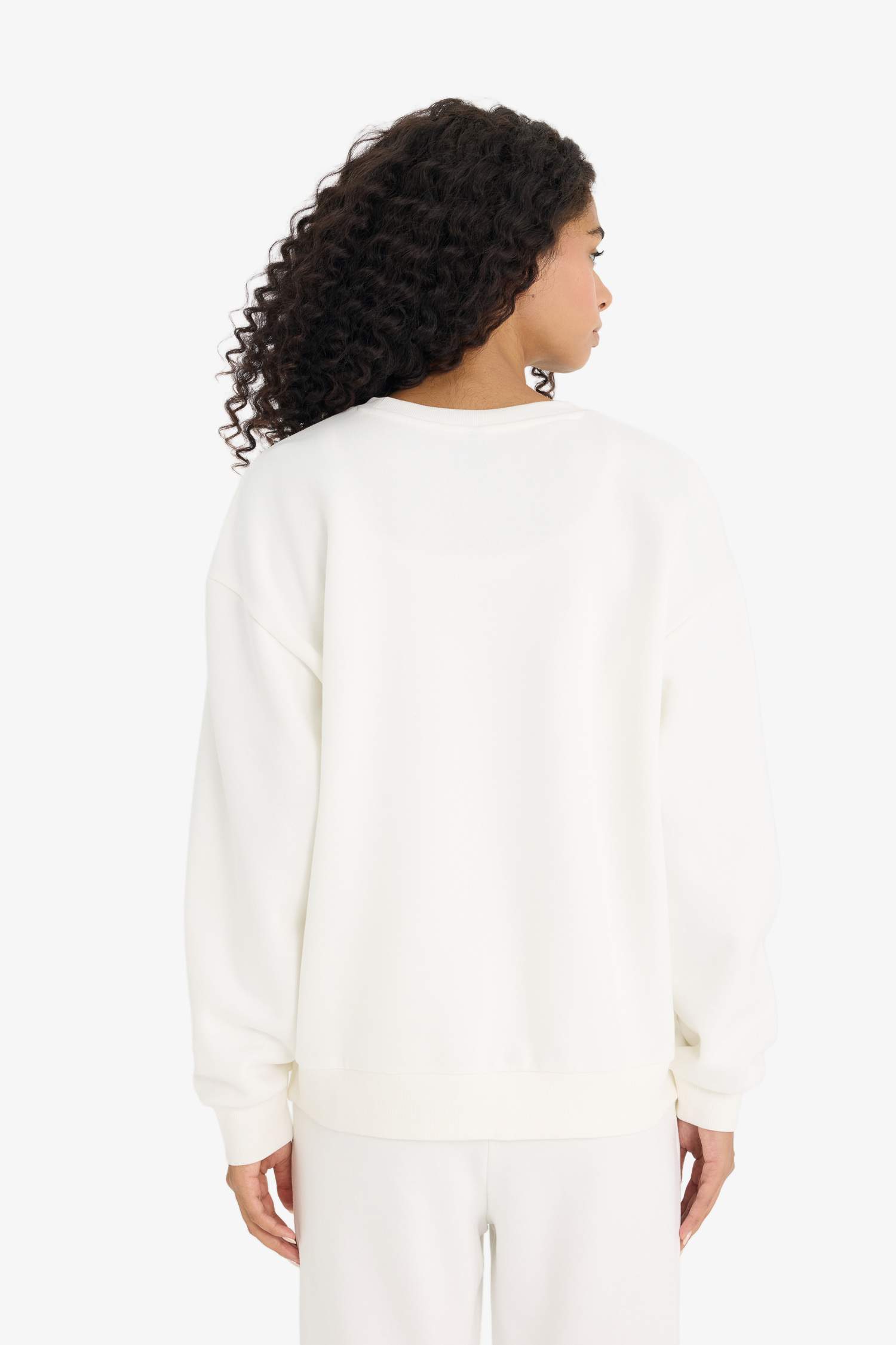 Oversize Fit Printed Long Sleeve Sweatshirt