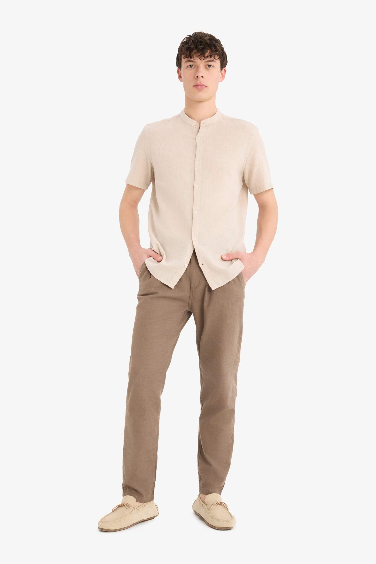 %100 Pamuk Regular Fit Kısa Kollu Gömlek