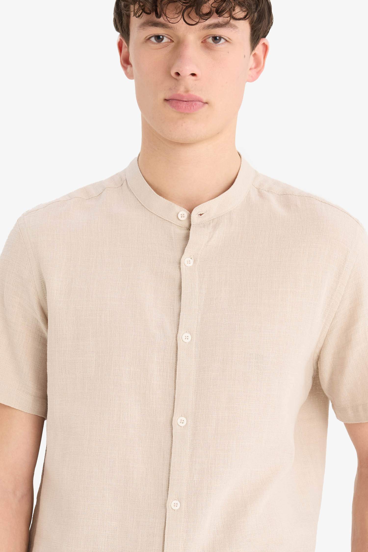 %100 Pamuk Regular Fit Kısa Kollu Gömlek