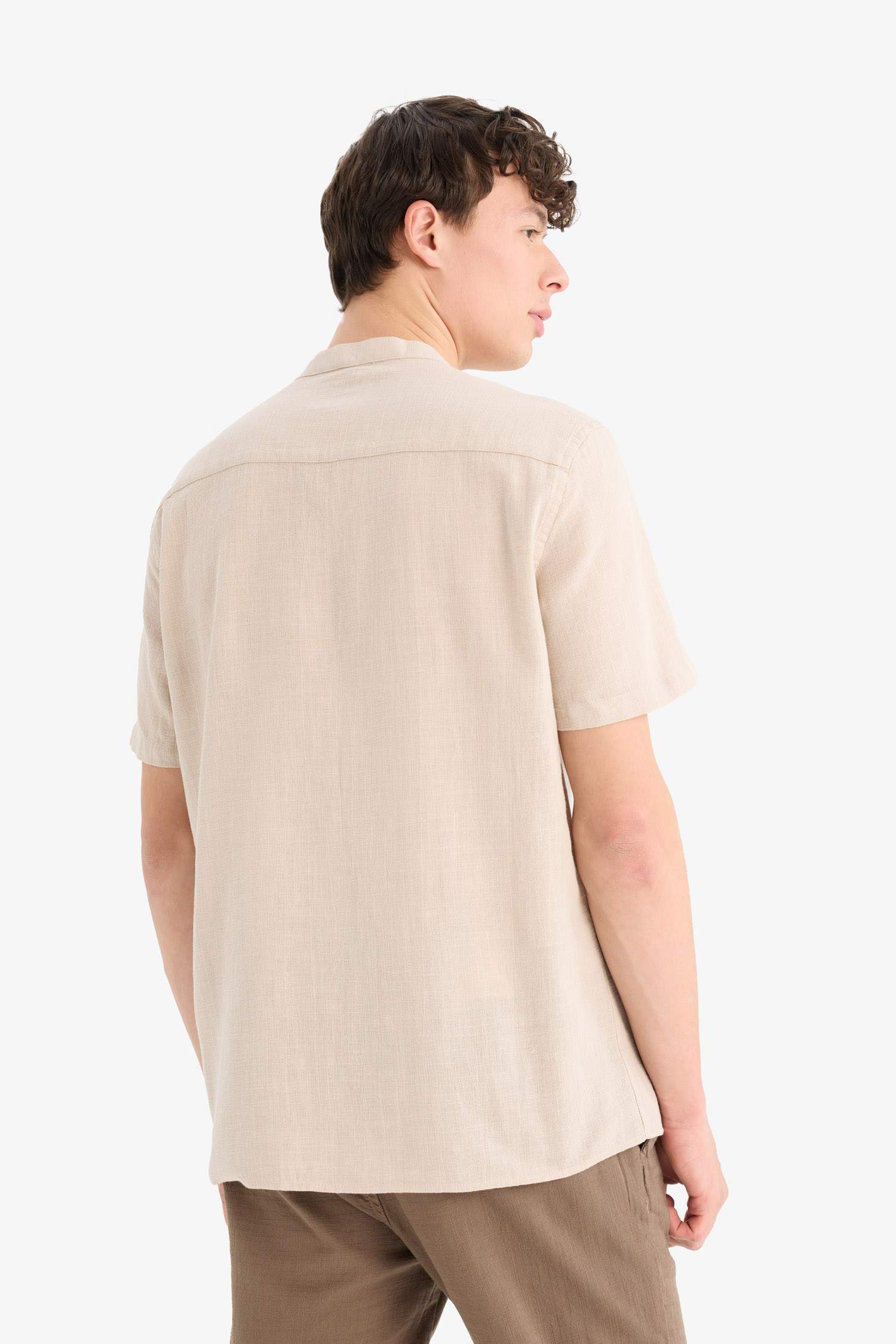 %100 Pamuk Regular Fit Kısa Kollu Gömlek