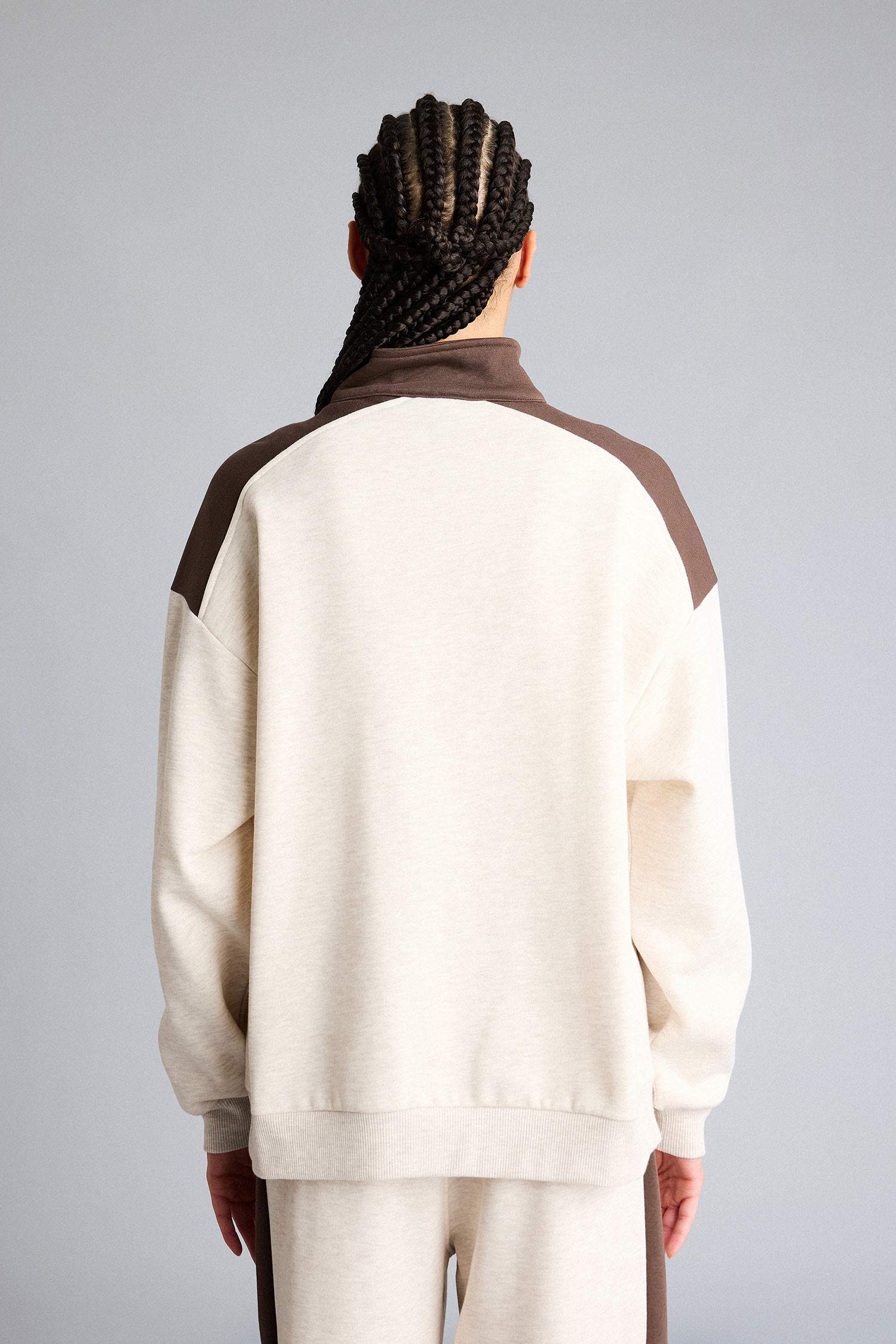 NBA Boston Celtics Oversize Geniş Kalıp Yarım Fermuarlı Sweatshirt