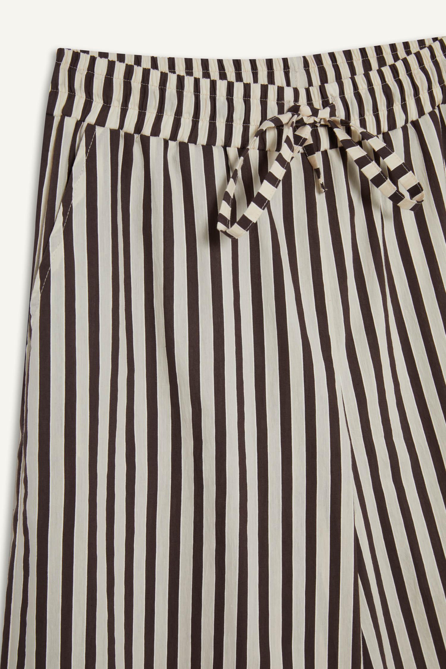 DeFacto Wide Leg Çizgili Kumaş Pantolon Çift Cepli Yüksek Bel Geniş Paça görsel 8