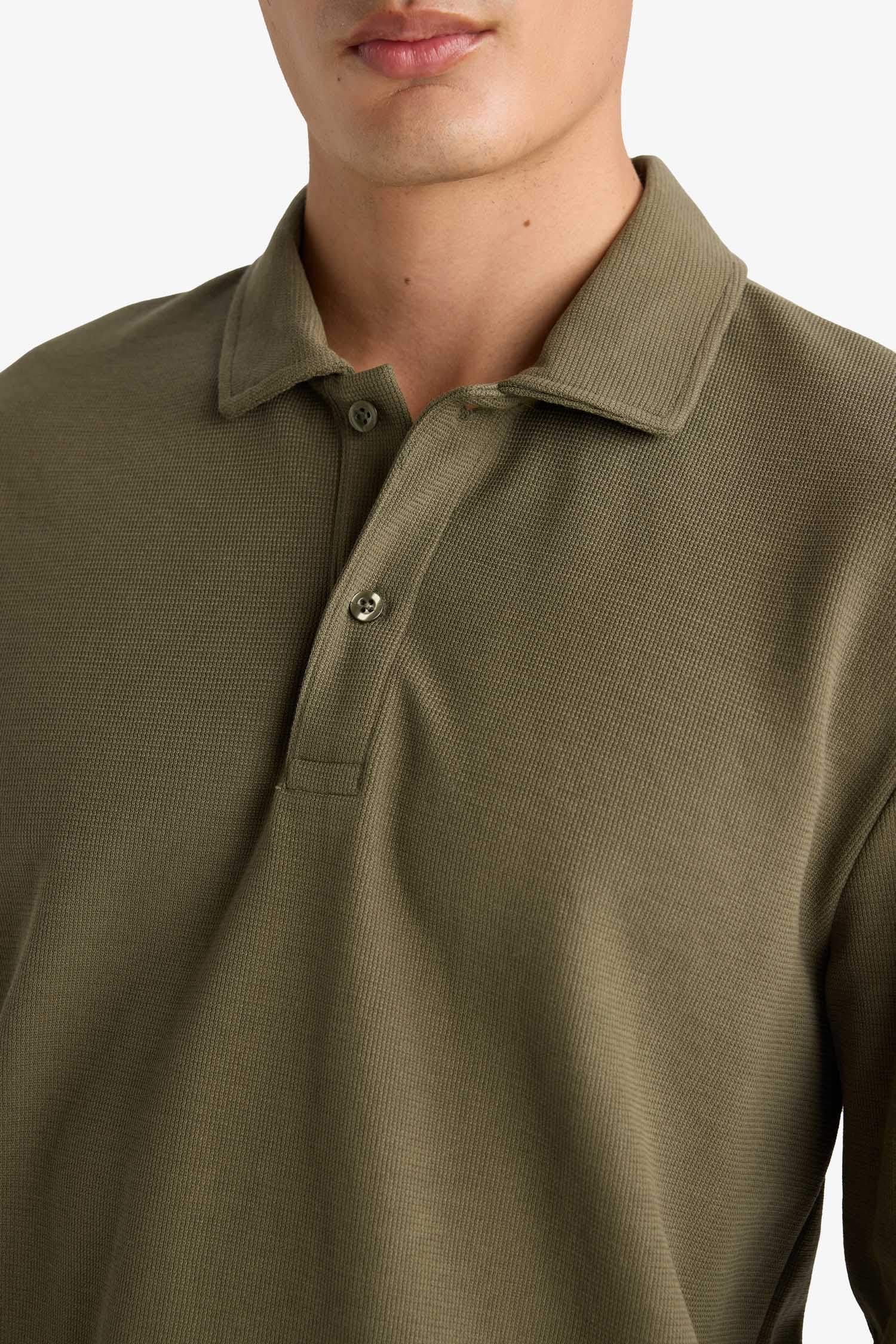 سويت شيرت وافل قصة عادية بياخة بولو