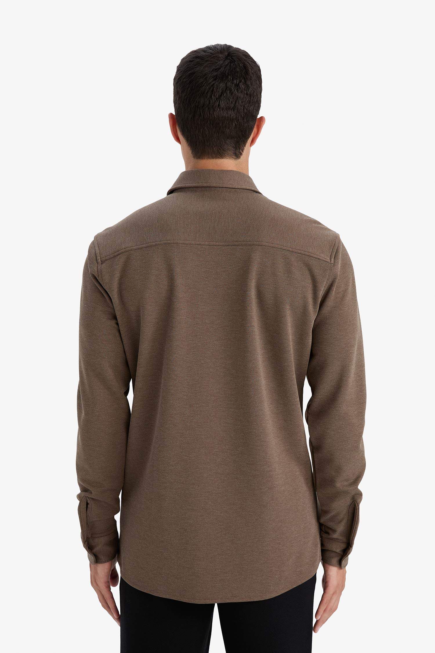 قميص بولو بيكيه ردن طويل مودرن فيت