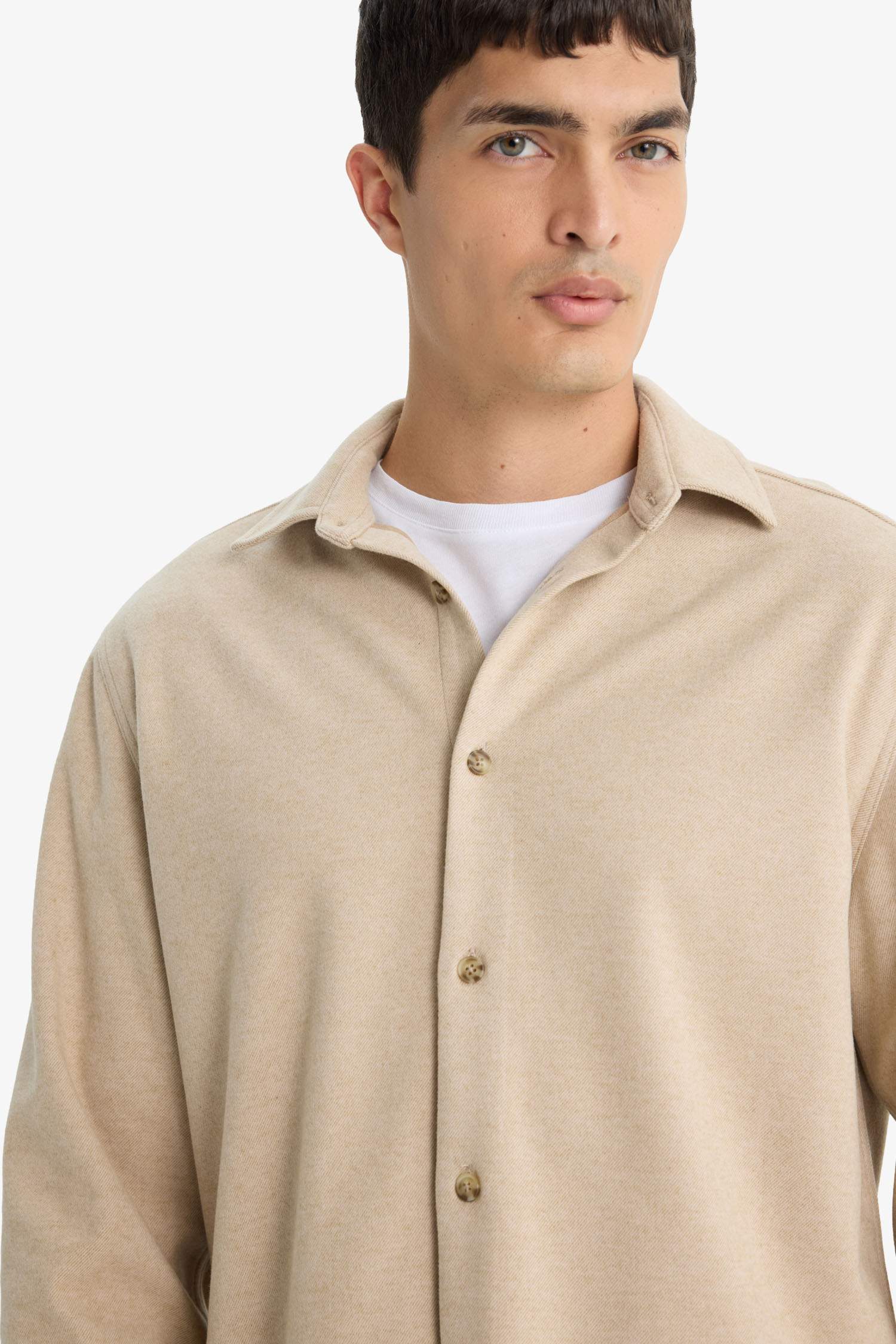 Regular Fit Long Sleeve Overshirt