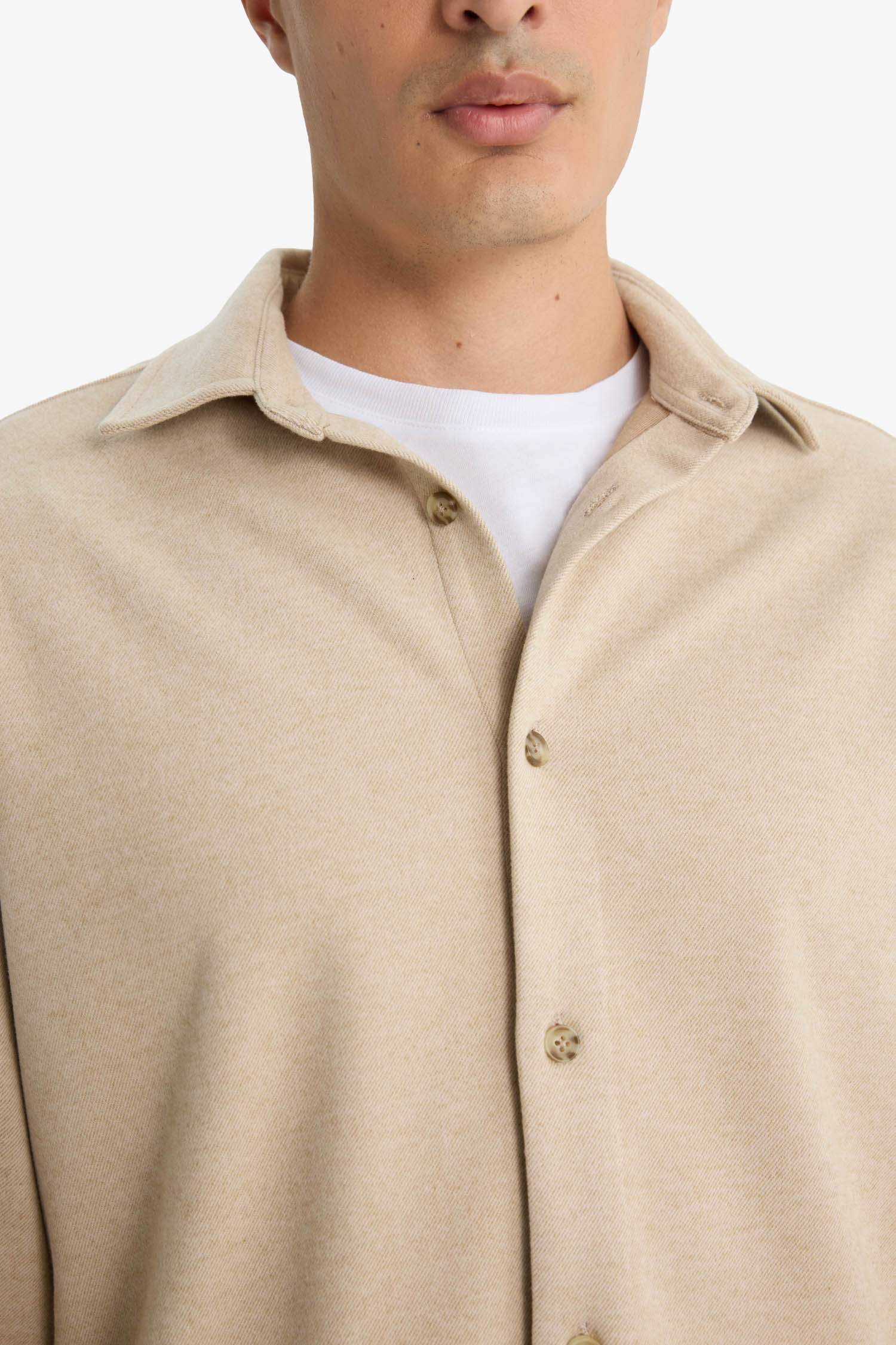 Regular Fit Long Sleeve Overshirt