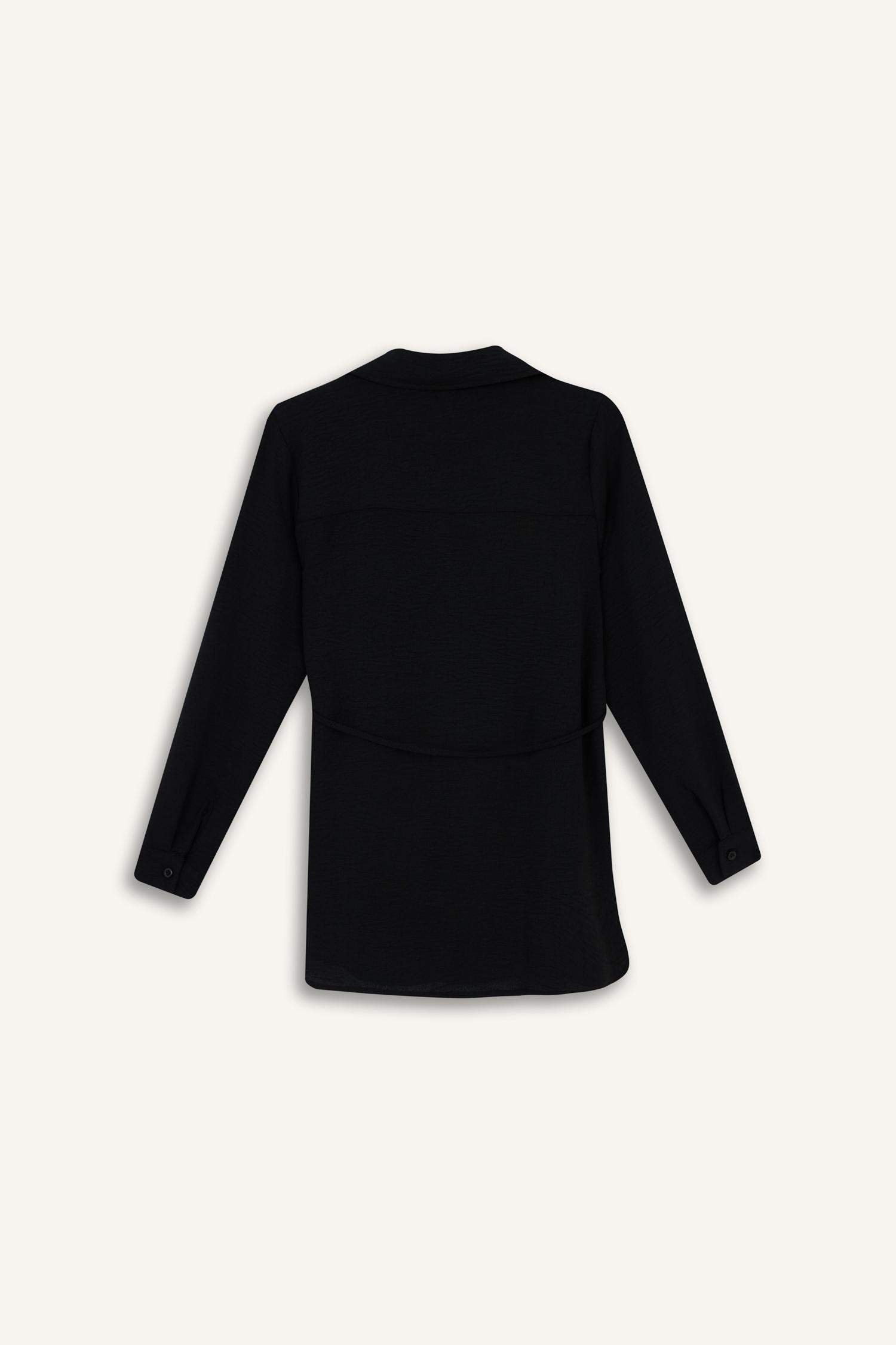 تونيك قميص قصة عادية وكم طويل