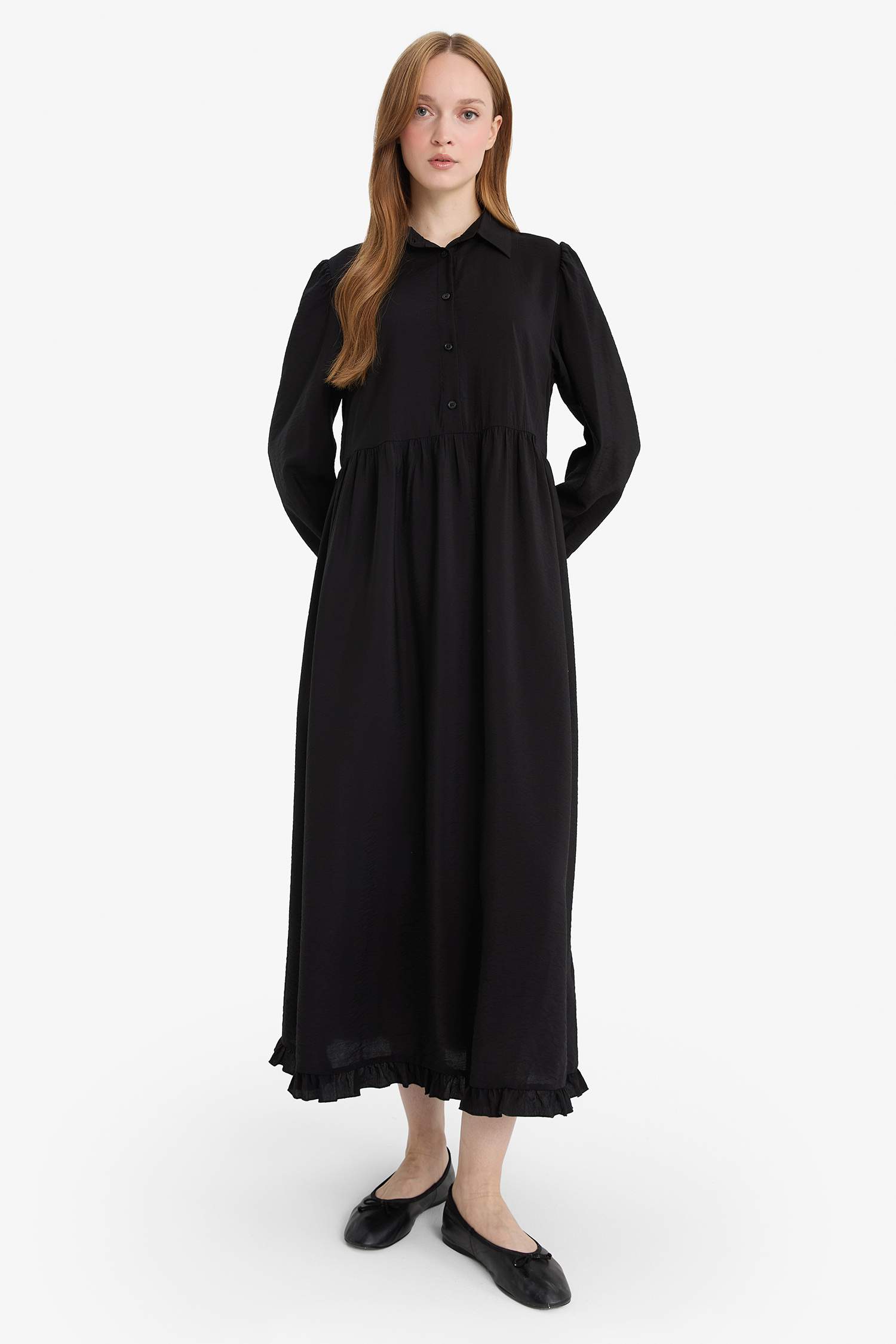 Robe Chemise longue à manches longues