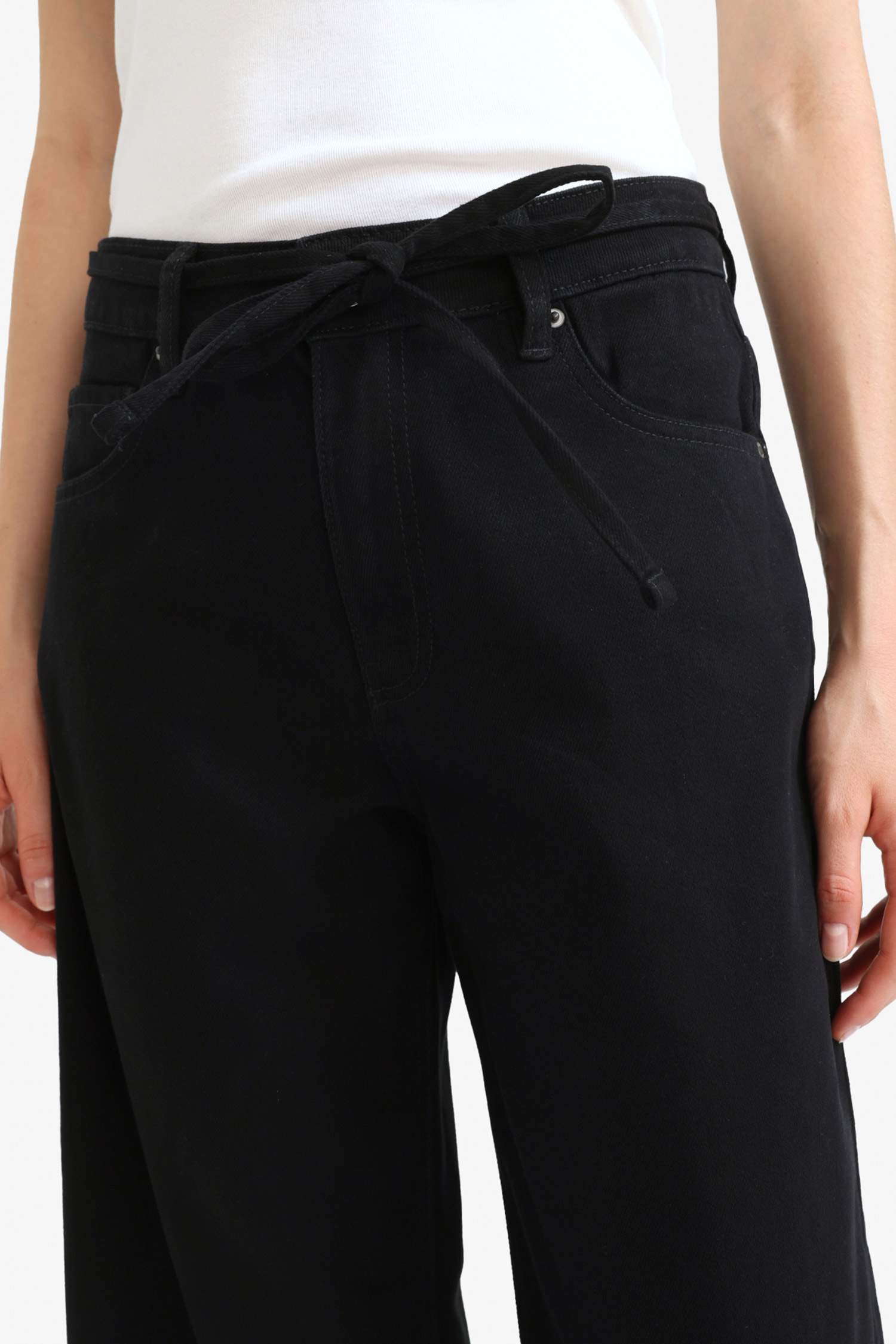 Габардиновые брюки Wide Leg с нормальной талией и стандартной длиной