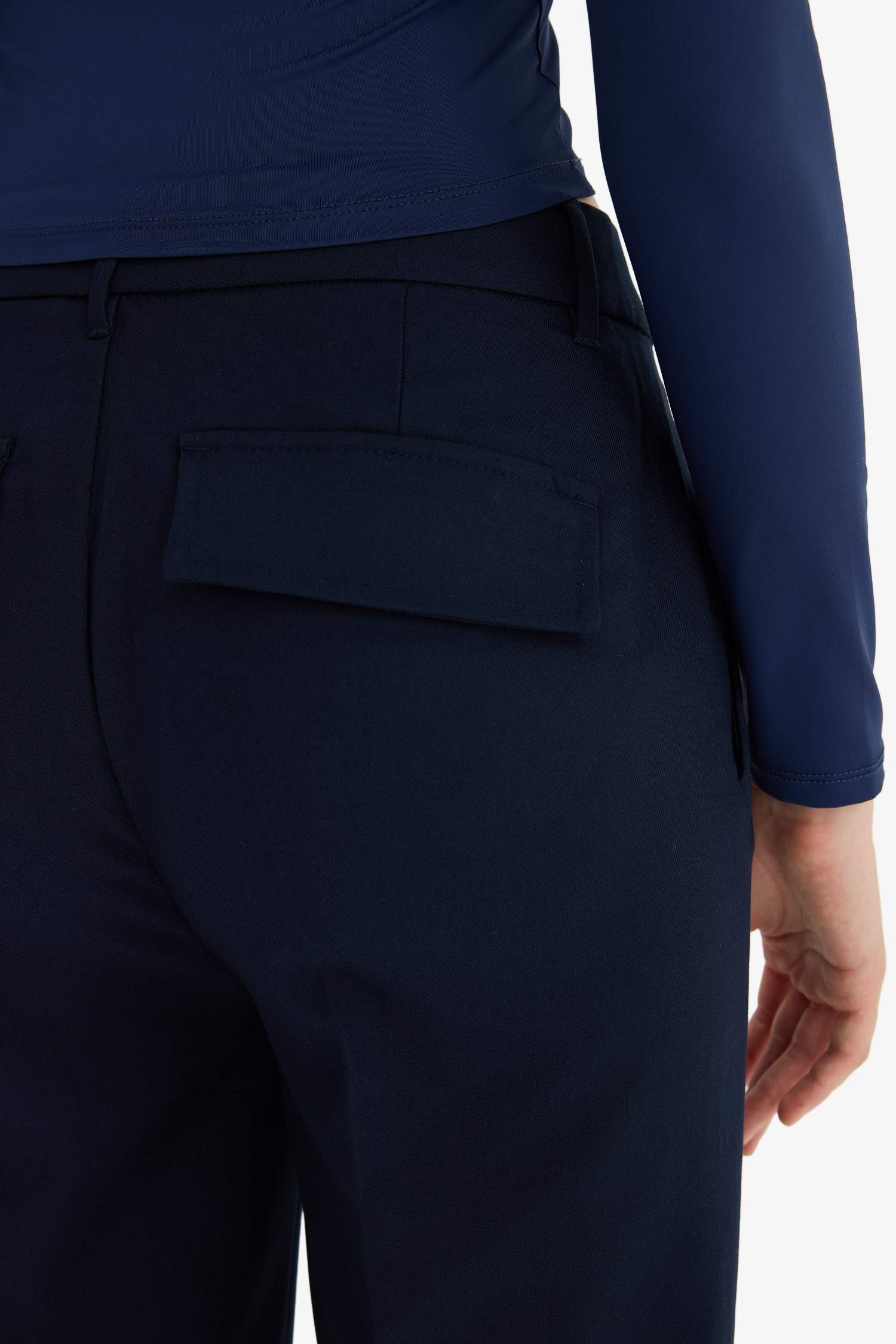 Straight Fit Regular Waist Standard Length Trousers