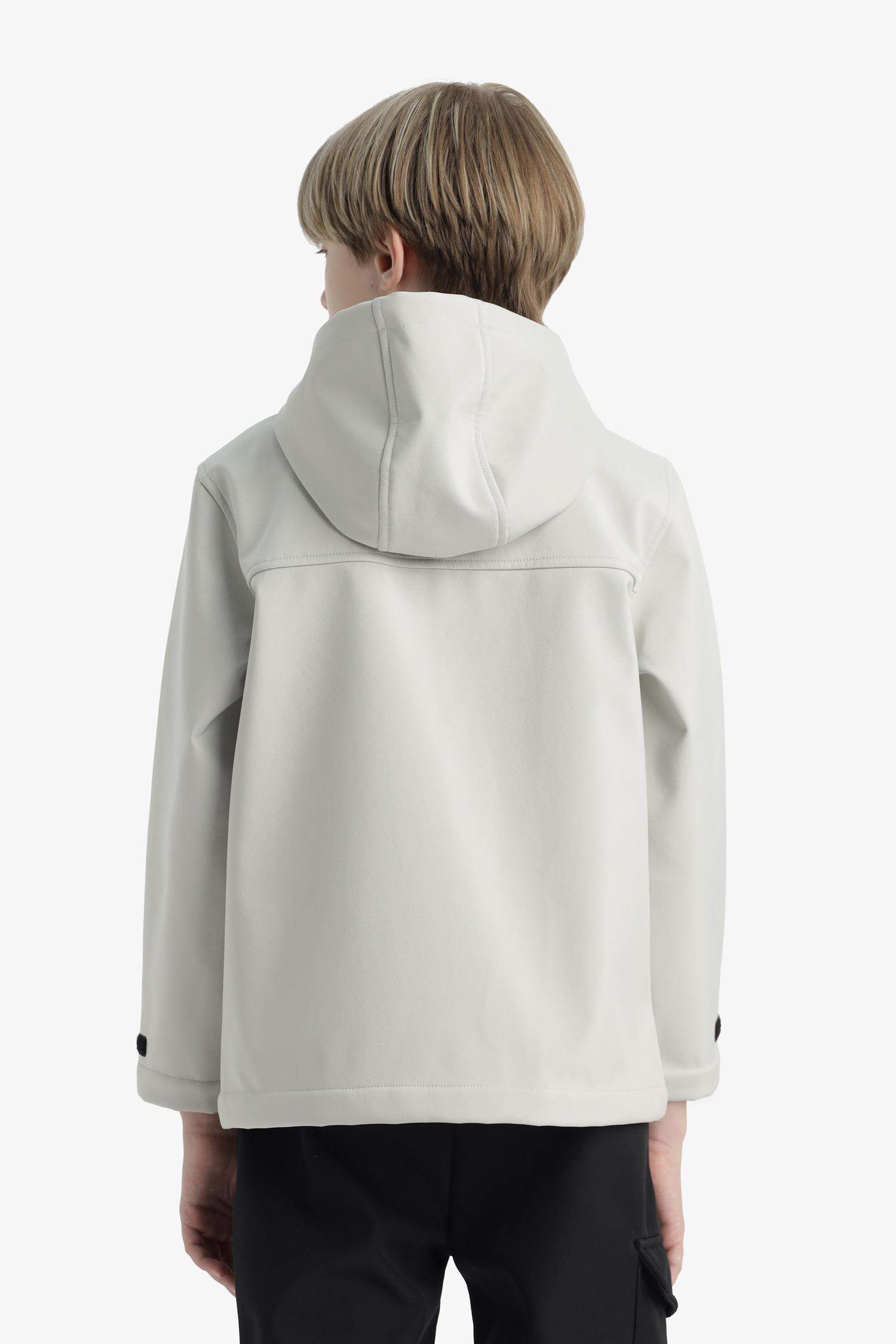 Boy Hooded Fleece Lined Raincoat