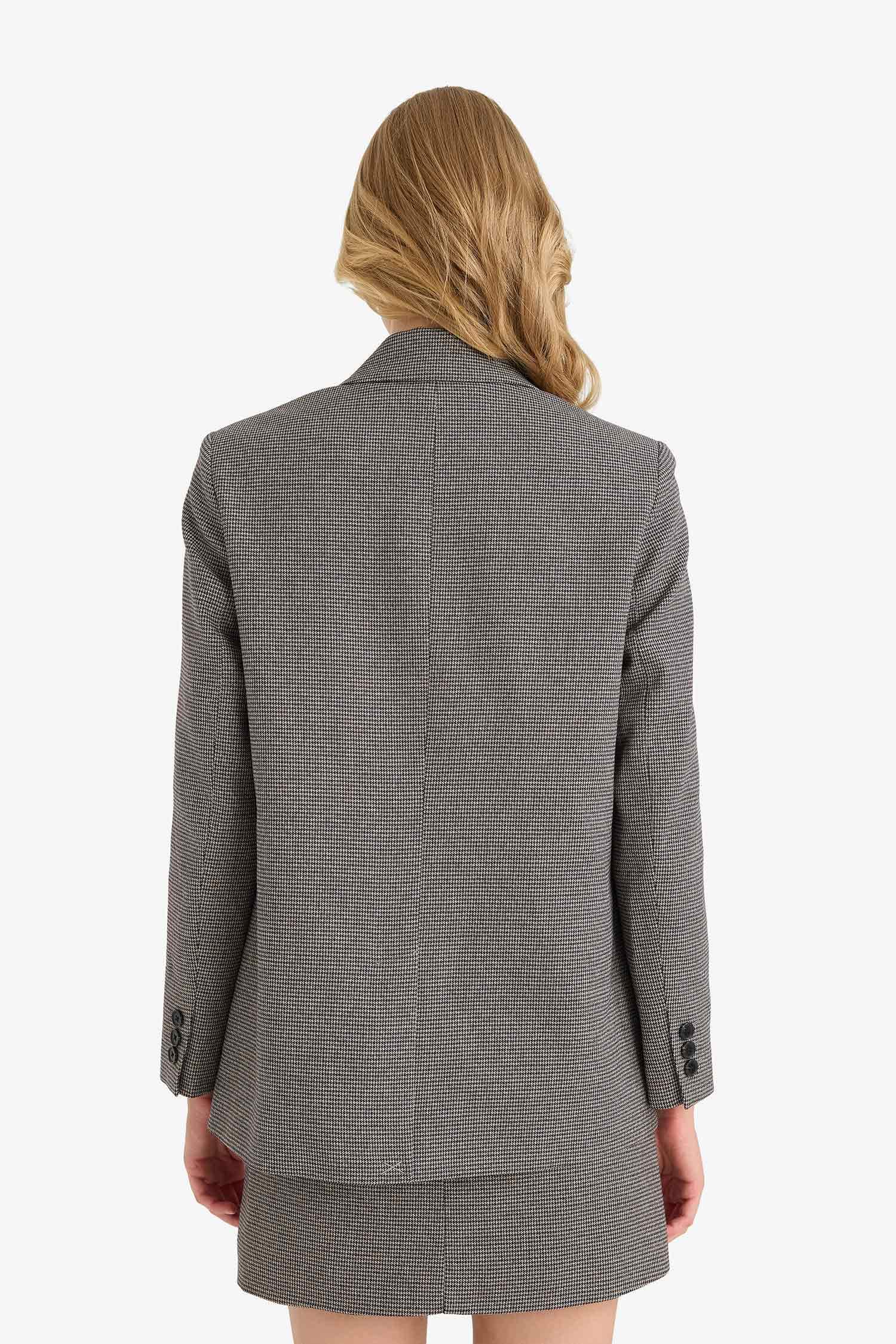 Oversize Fit Jacket Collar Blazer