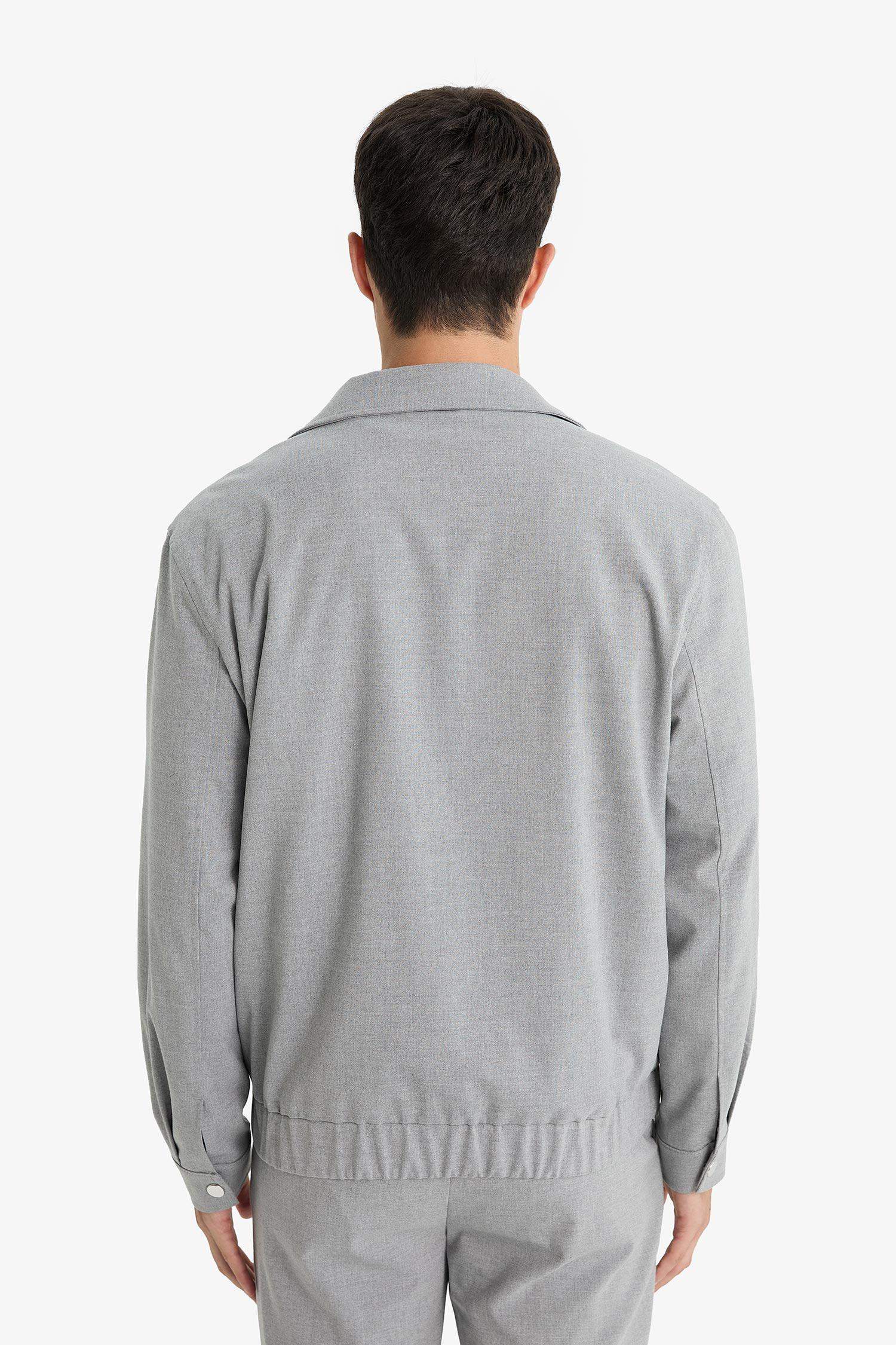 Relax Fit Polo Collar Seasonal Zippered Jacket